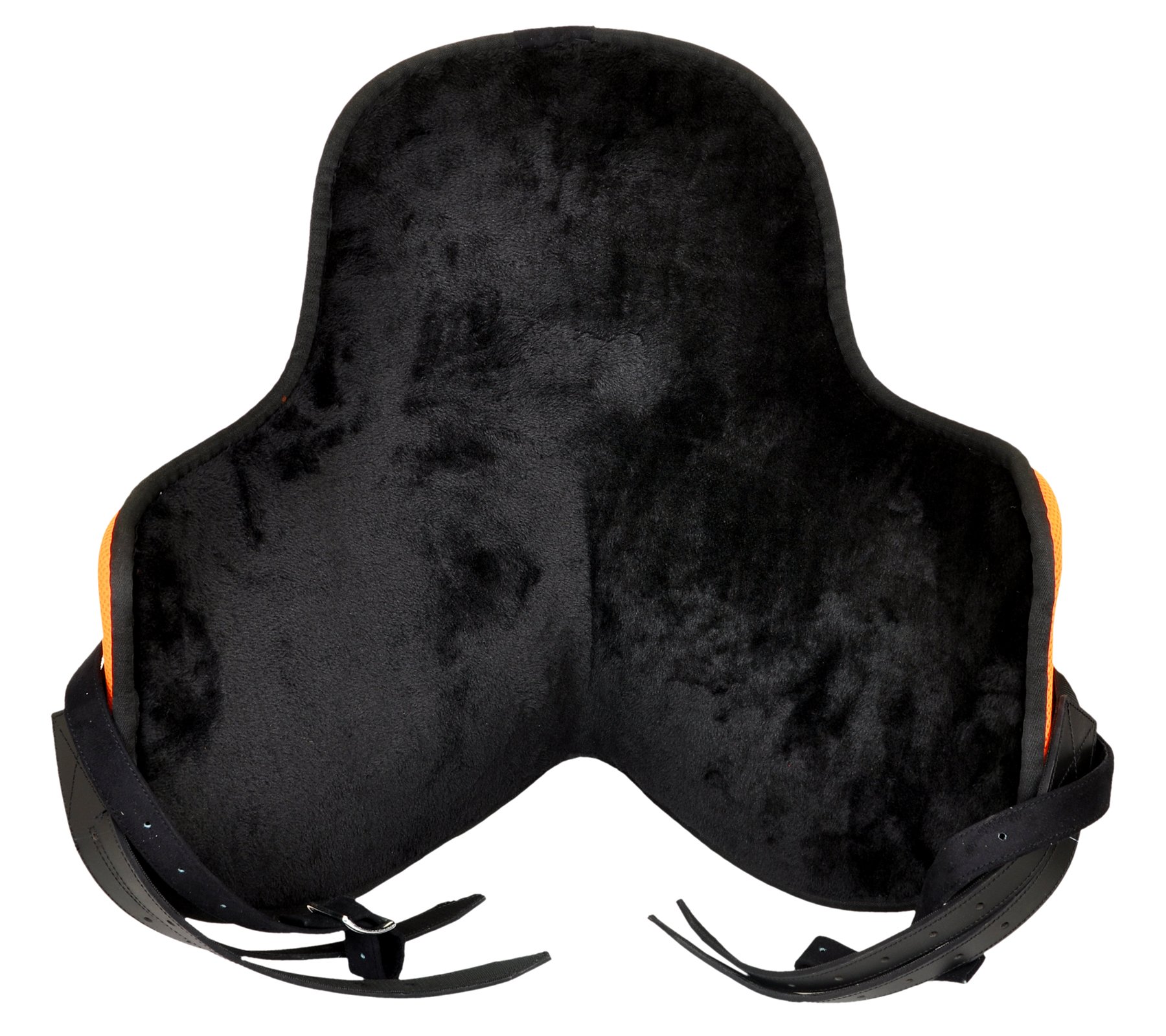 Y&Z Enterprises Sella per Cavallo Inglese Senza Albero Sintetico Multiuso per Tutti Gli Usi con Circonferenza e Cinturino abbinati (Seduta da 39,4 cm, Arancione)