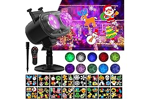 2-in-1 Ocean Wave Effect Halloween Christmas Decorations Projector Light Outdoor