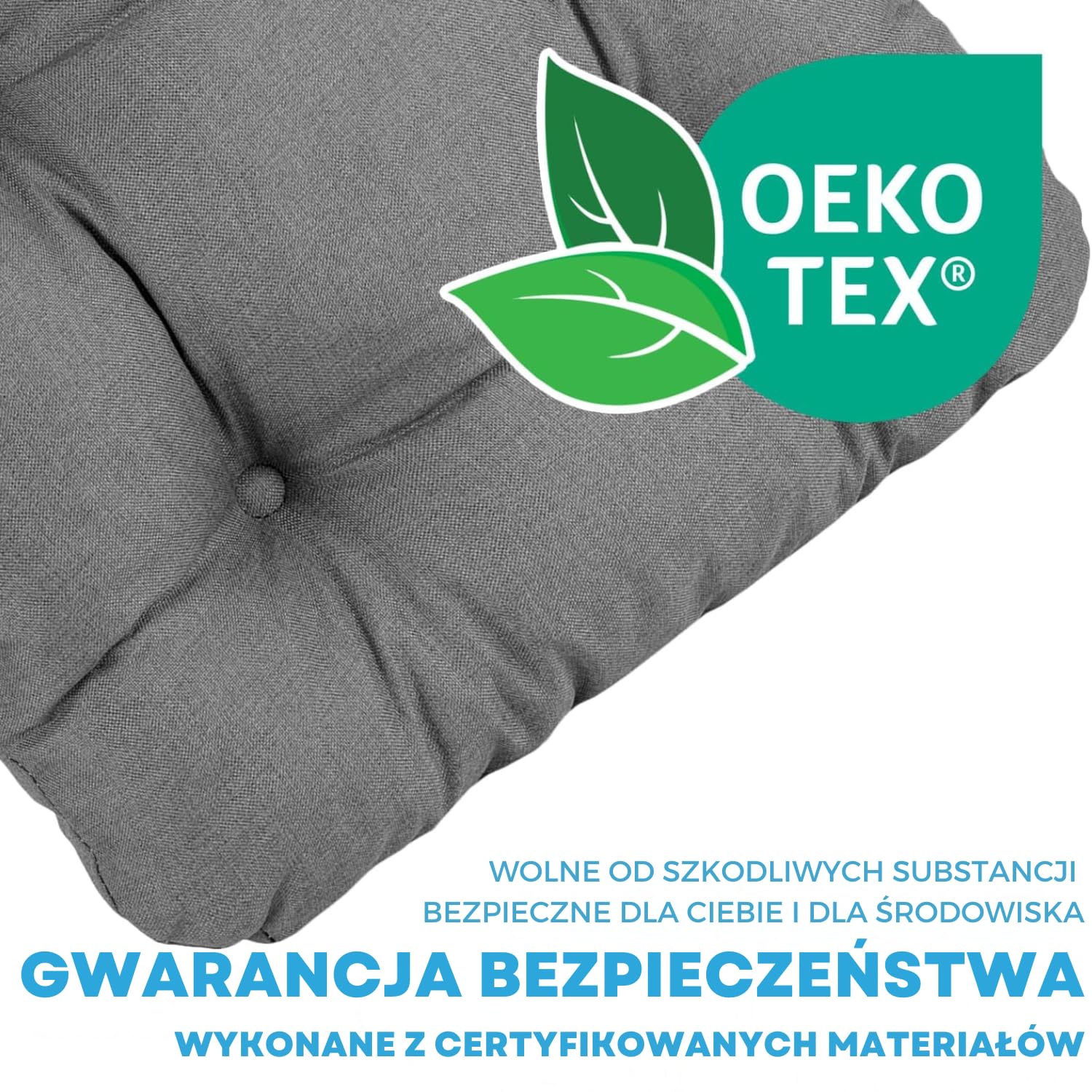 Zestaw 6 poduszek na krzesła 40x40 cm | Wygodne siedziska ze sznurkami do mocowania i grubym wypełnieniem | Uniwersalne zastosowanie do mebli domowych i ogrodowych | Brązowy