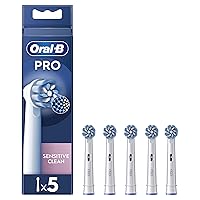 Oral-B Sensitive Clean Testine Spazzolino Elettrico, Confezione da 5 Testine di Ricambio