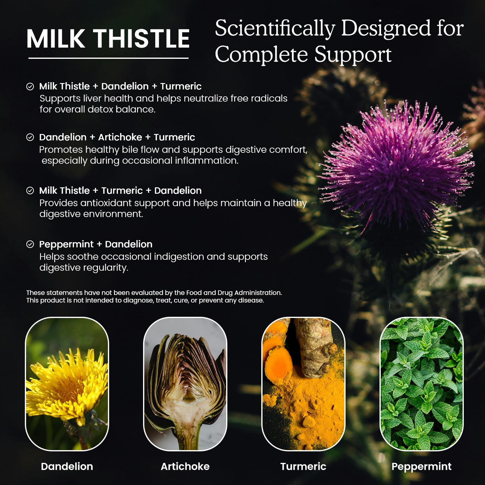 PAYAOCZ (2 Pack) Milk Thistle Liquid Drops Silymarin 1000mg, Liver Supplement Detox & Cleanse with Dandelion & Artichoke, Milk Thistle Organic Extract, High Absorption, Vegan, 1 Fl Oz — Amazon image 6