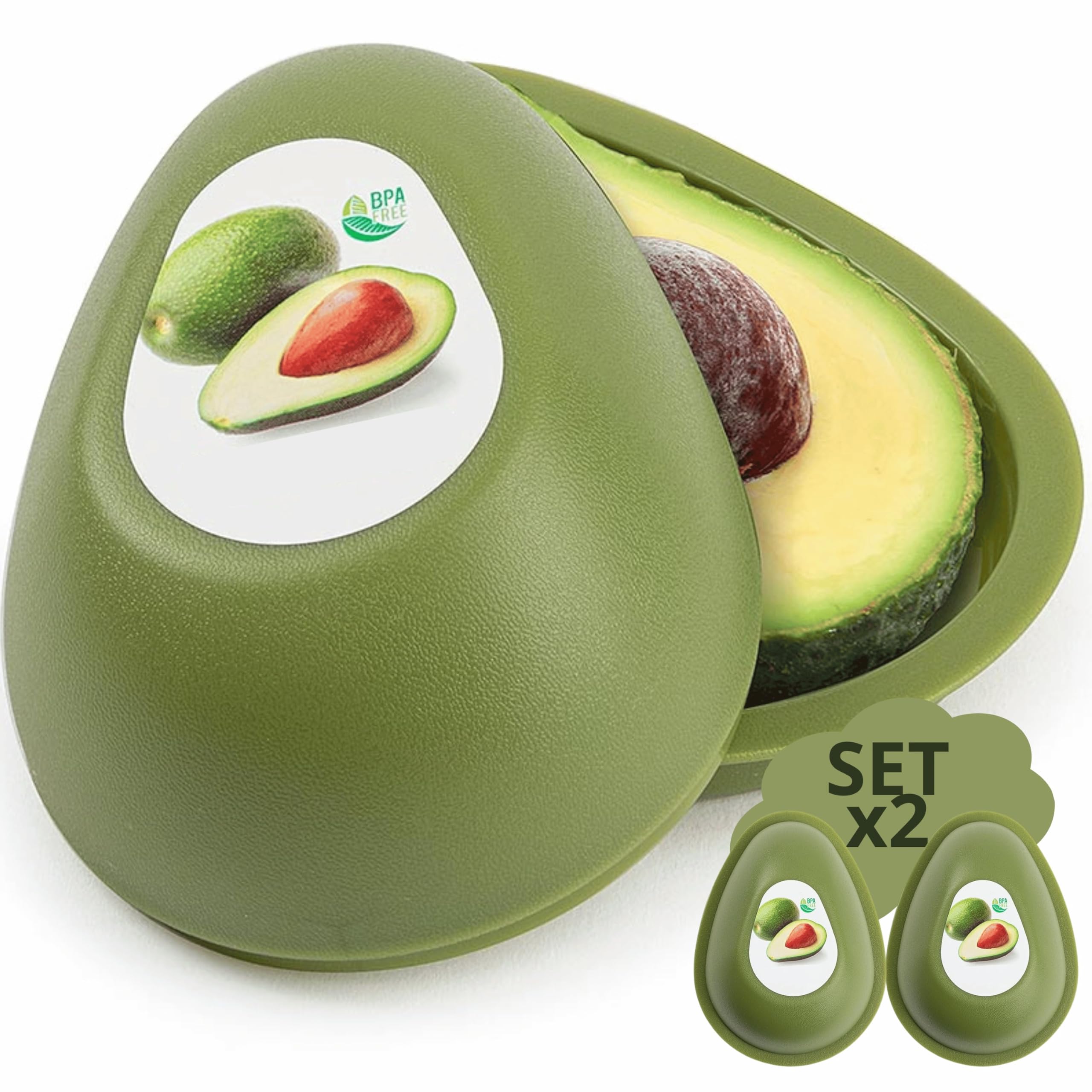 2 Avocado Aufbewahrung. Avocado Box fr BPA-freie Kunststoff-Khlbox.  Avocado Dose mit splmaschinenfestem Material. Ideal fr die Aufbewahrung  frischer Avocados. : Amazon.de: Kche, Haushalt & Wohnen
