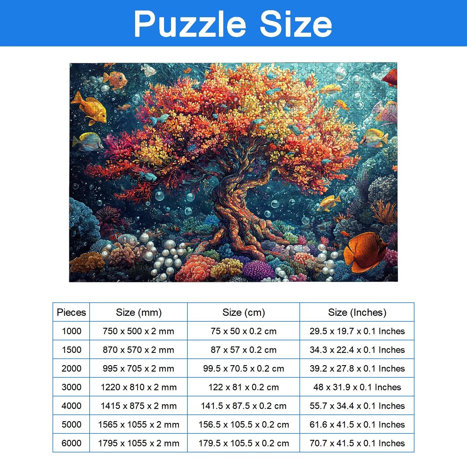 Puzzle 2000 Piezas Mar, Puzzle Paisaje con Caja para Adultos, 99.5x70.5cm, DIY 2000 Piezas Rompecabezas Madera para Adultos, Rompecabezas Desafiante para Decoracion Hogar y Pared, Regalo Mujer, -8509