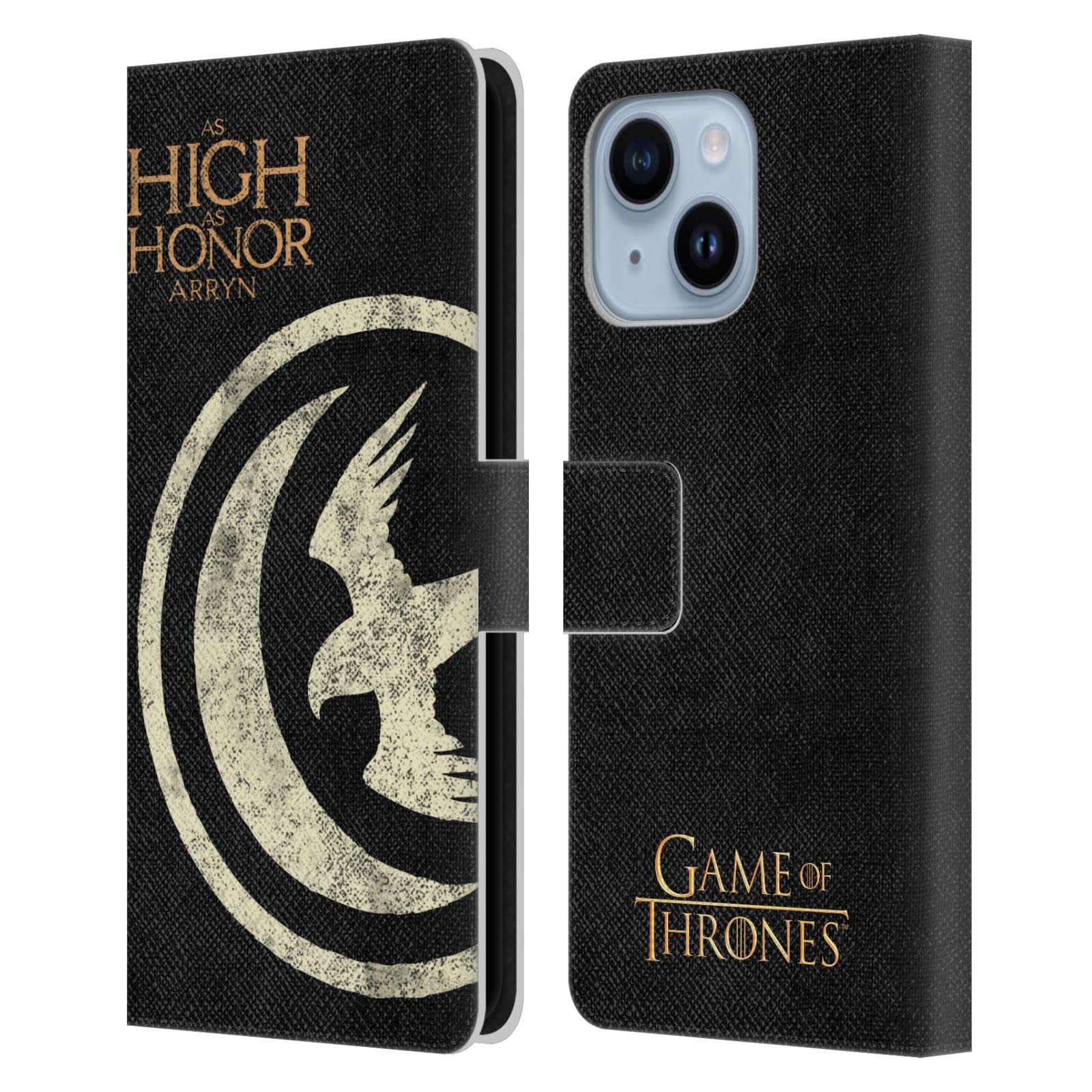 Coque cuir iPhone 14 Plus Game of Thrones Arryn aux finitions soignées