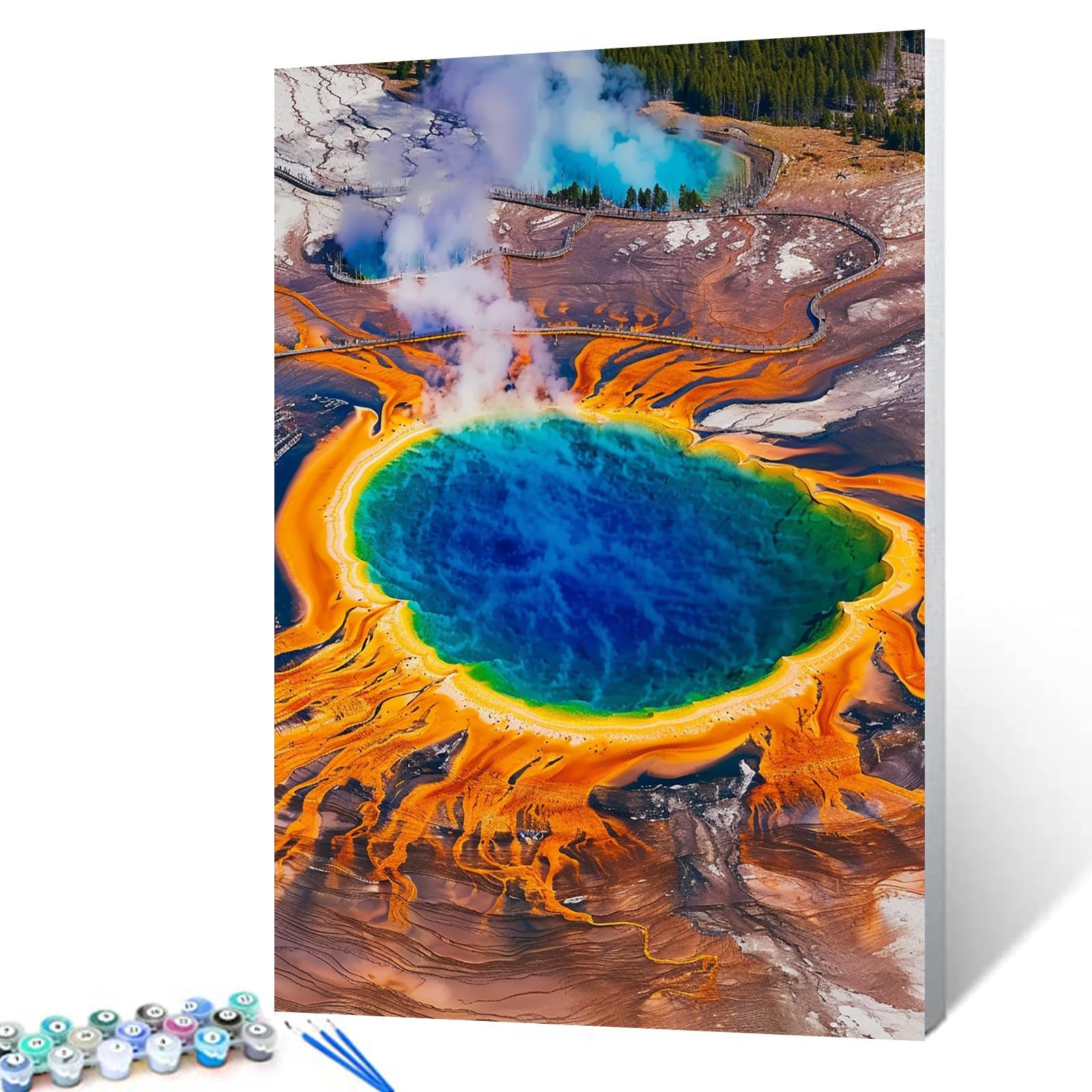 Amazon.com: Colorful Yellowstone Paint by Numbers Kits 16x20 inch