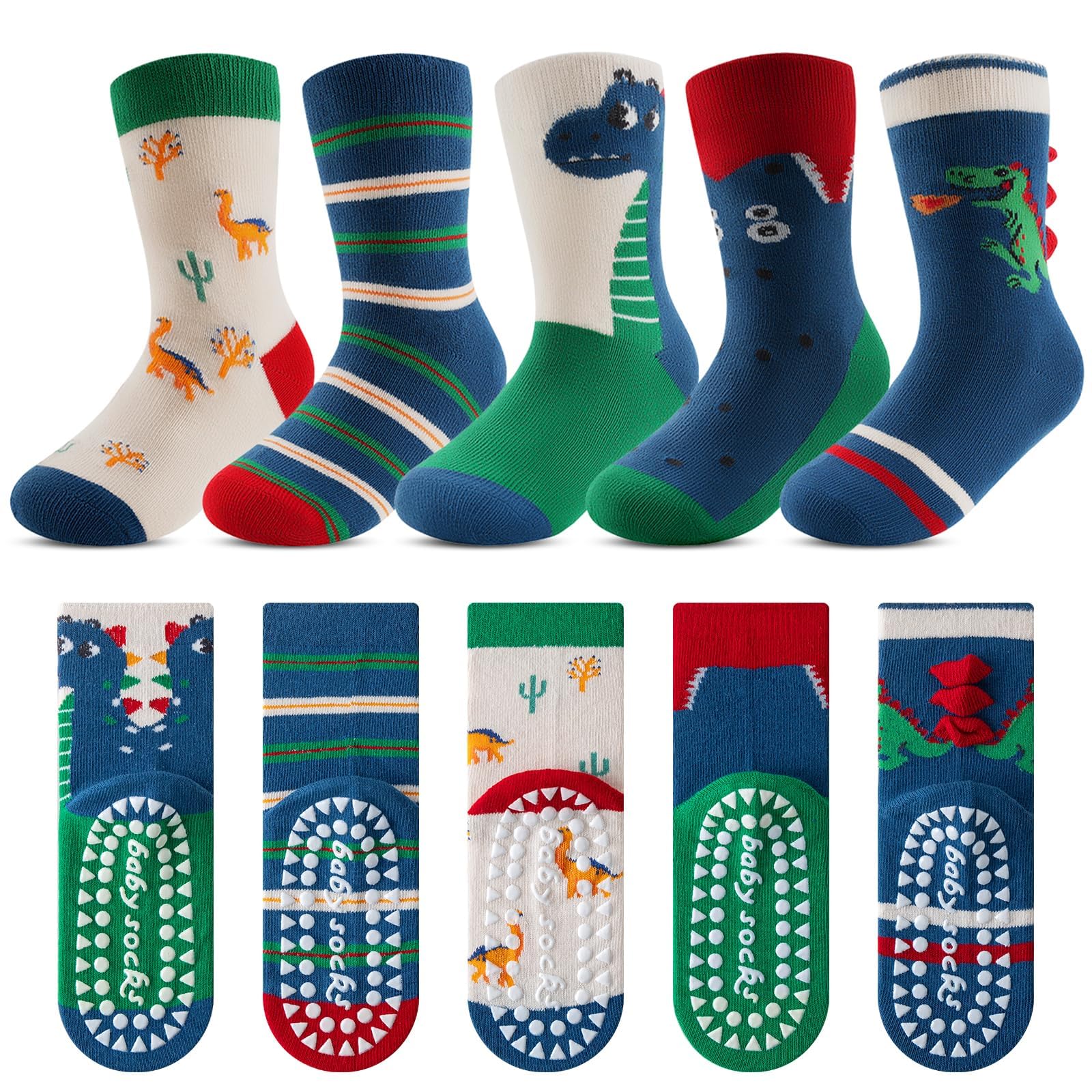 Kyopp 5 Paia Calzini per Bambini e Ragazze e Ragazzi Divertenti Calzini Animali in Cotone Unisex per Crew Socks 21-37
