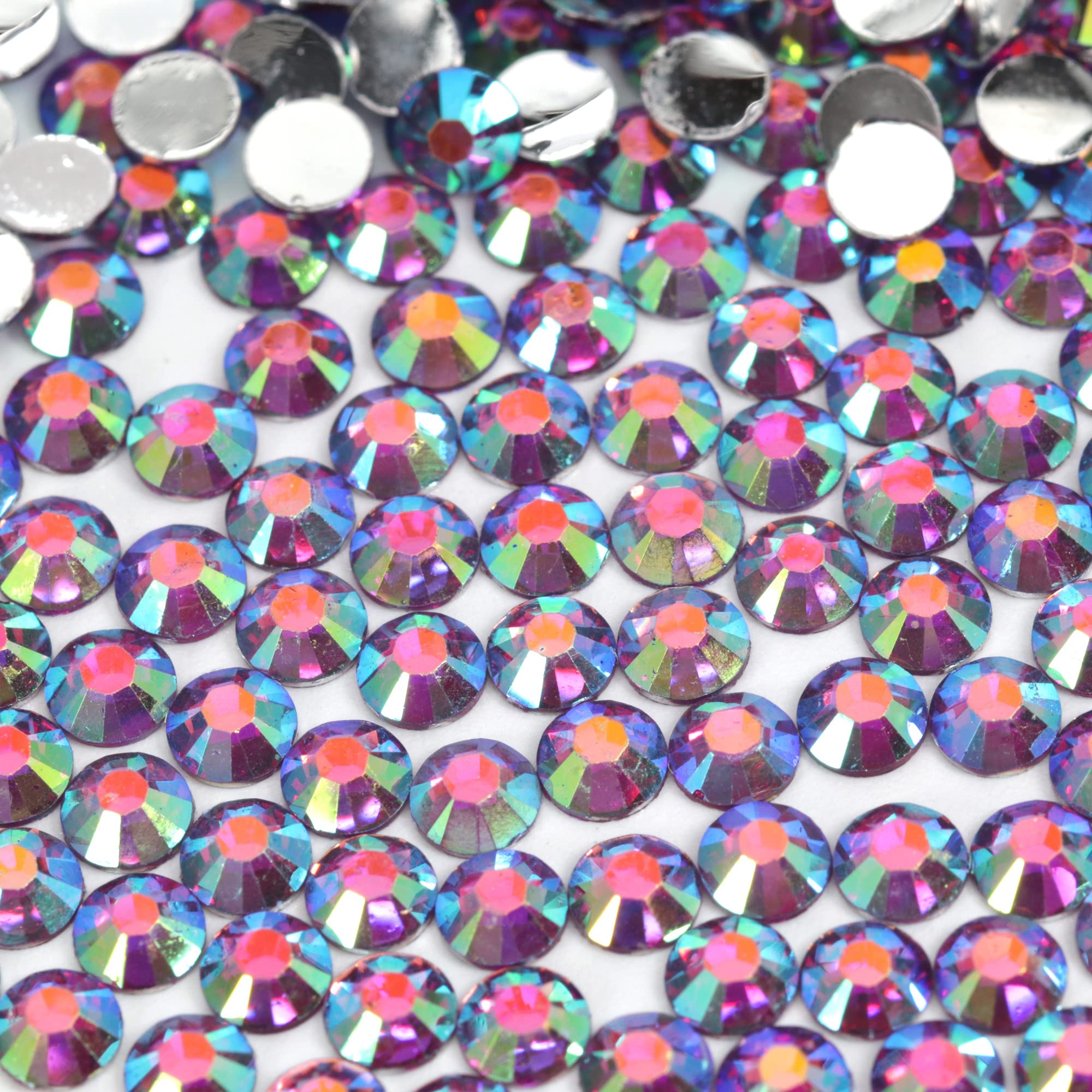 250pcs 6mm Flat Back Non-Stick Rhinestone Crystal Diamantes Nail Art & Craft Scrapbooking Embellishments 90 Available Colours (6mm, AB Clear #A13) — view 89