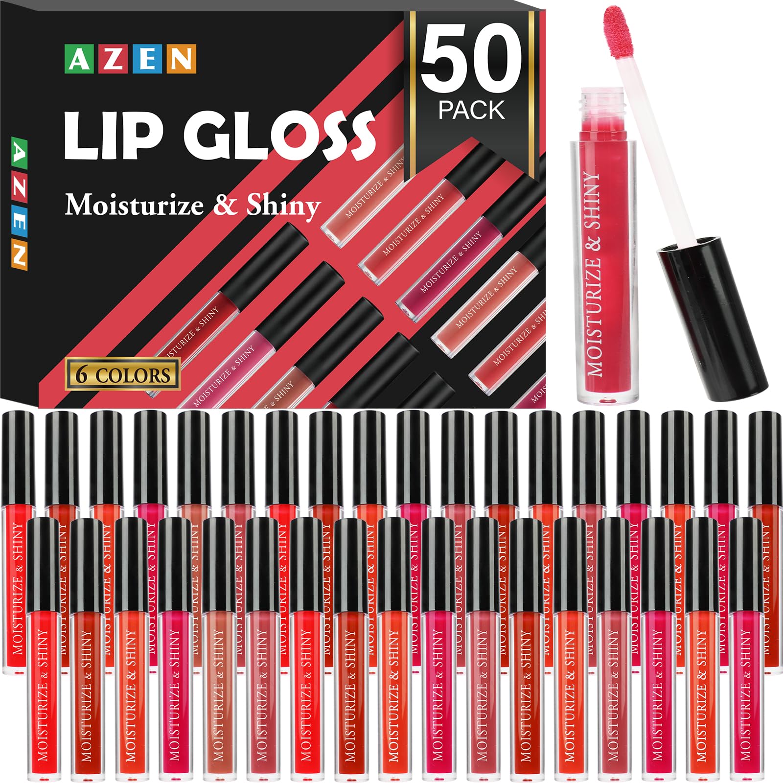 30 Lip Gloss Set - Shimmery Colors for Women & Girls -13