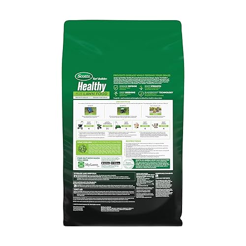 Miniatura 14 de Scotts Turf Builder Healthy Plus - Alimento para césped, fungicida y fertilizante 2 en 1, ayuda a que el césped resista el estrés del verano, 4,000