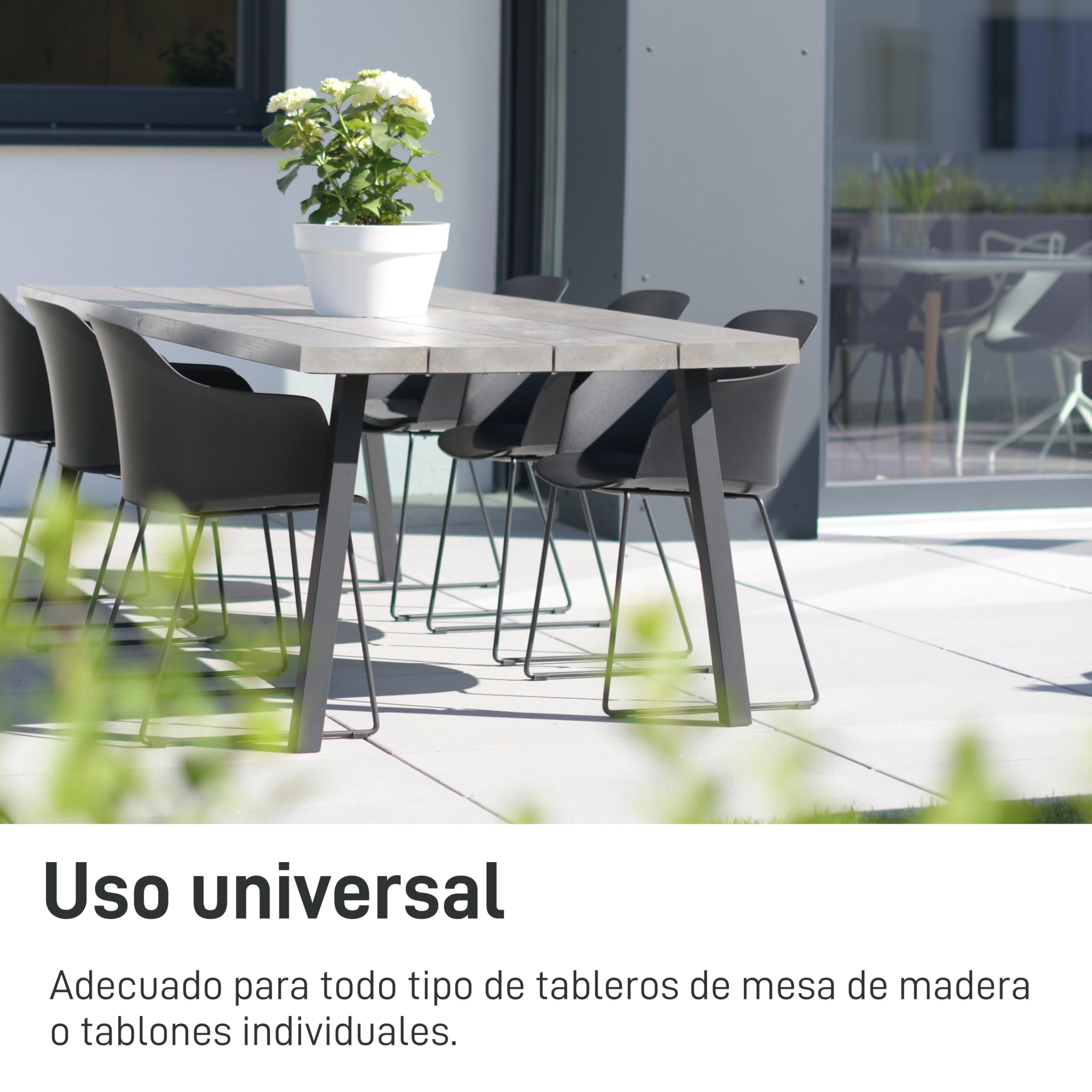3 listones de rebaba en forma de U maciza para tableros de mesa, herrajes de mesa, base de apoyo, perfil de refuerzo, perfil en U, travesaños, perfil de refuerzo, perfil de ranura (100 cm de longitud