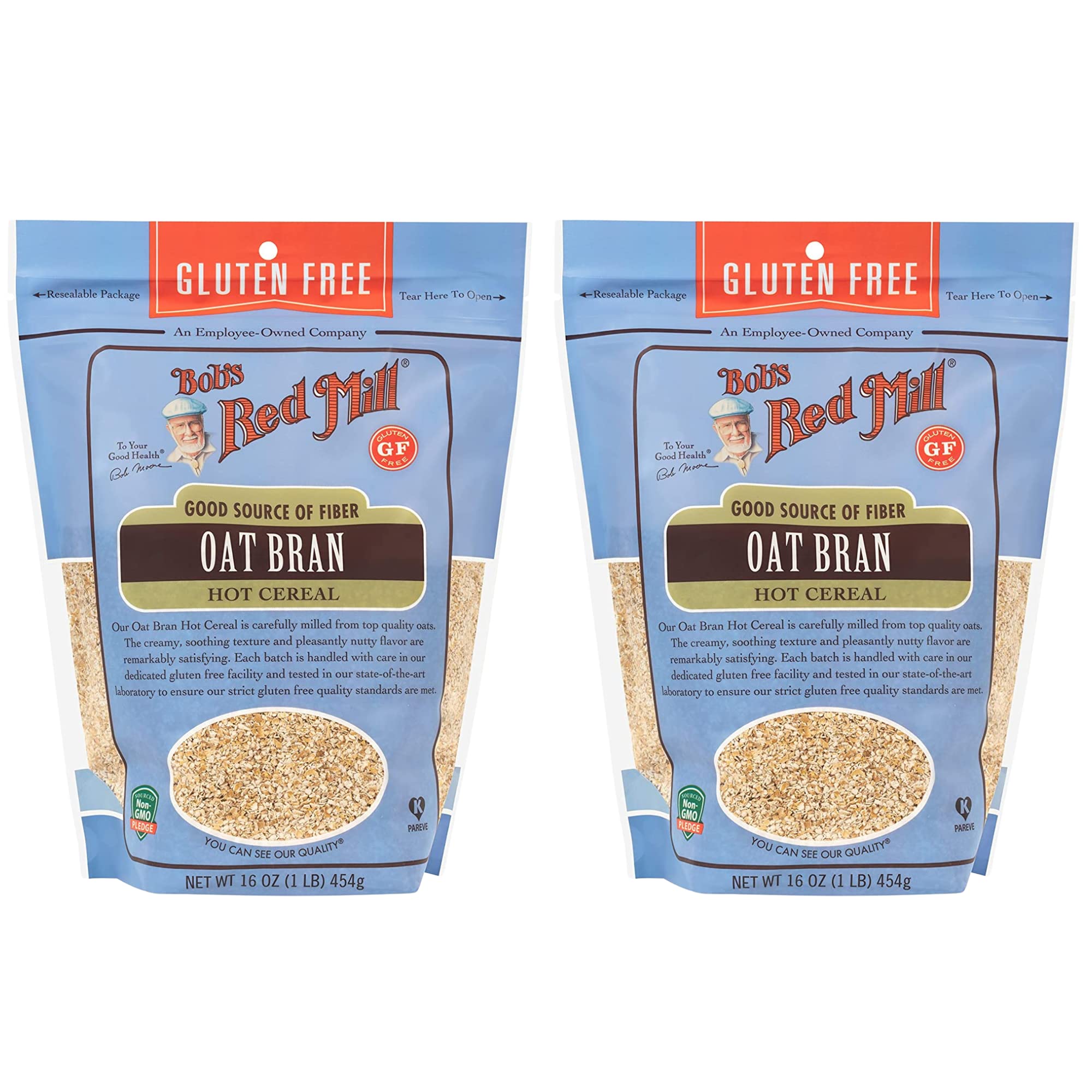 Buy Gluten Free Oat Bran Hot Cereal Bundle. Includes Two16oz Pack of Bobs Red Mill Oat Bran