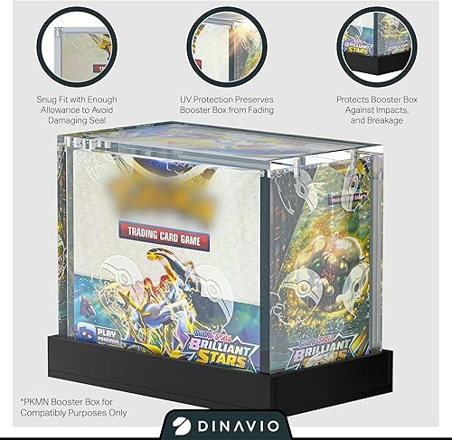 Miniatura 4 de PKMN - Caja de refuerzo de acrílico para exhibir  Funda protectora de caja de refuerzo  0.315 in + 0.197 in de acrílico 0.197 x 0.118 in  Compatible