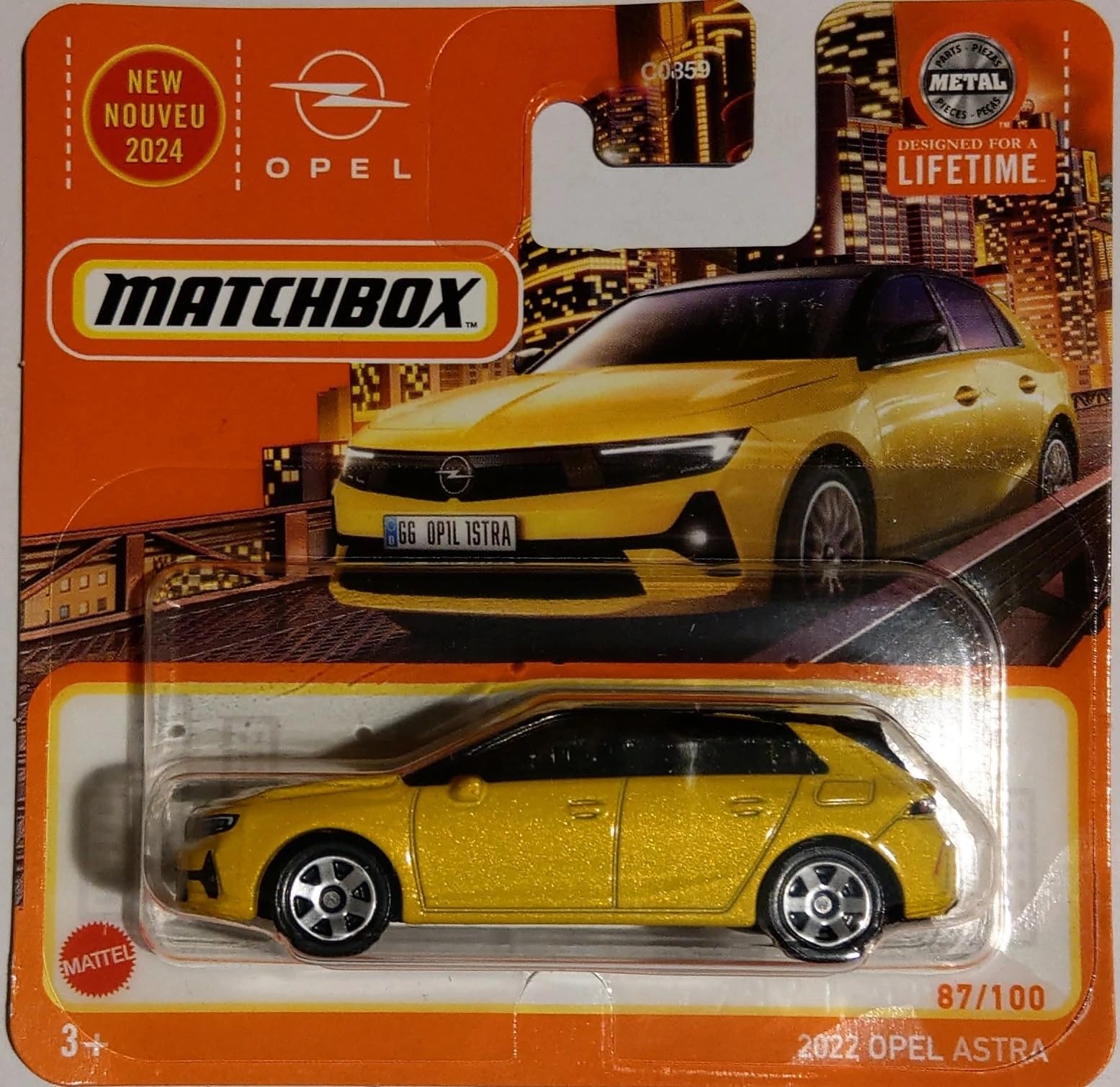 Amazon.com: Matchbox 2024-2022 Opel Astra [Metalflake Yellow