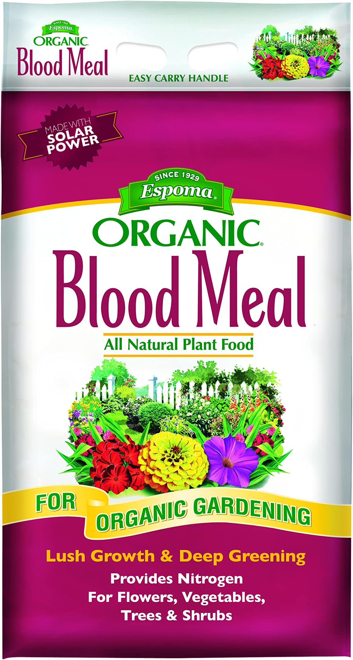 Espoma Organic Blood Meal Fertilizer 12-0-0. All-Natural Plant Food Source of Nitrogen for Organic Gardening. for Flowers, Vegetables, Trees & Shrubs. 17 lb Bag.