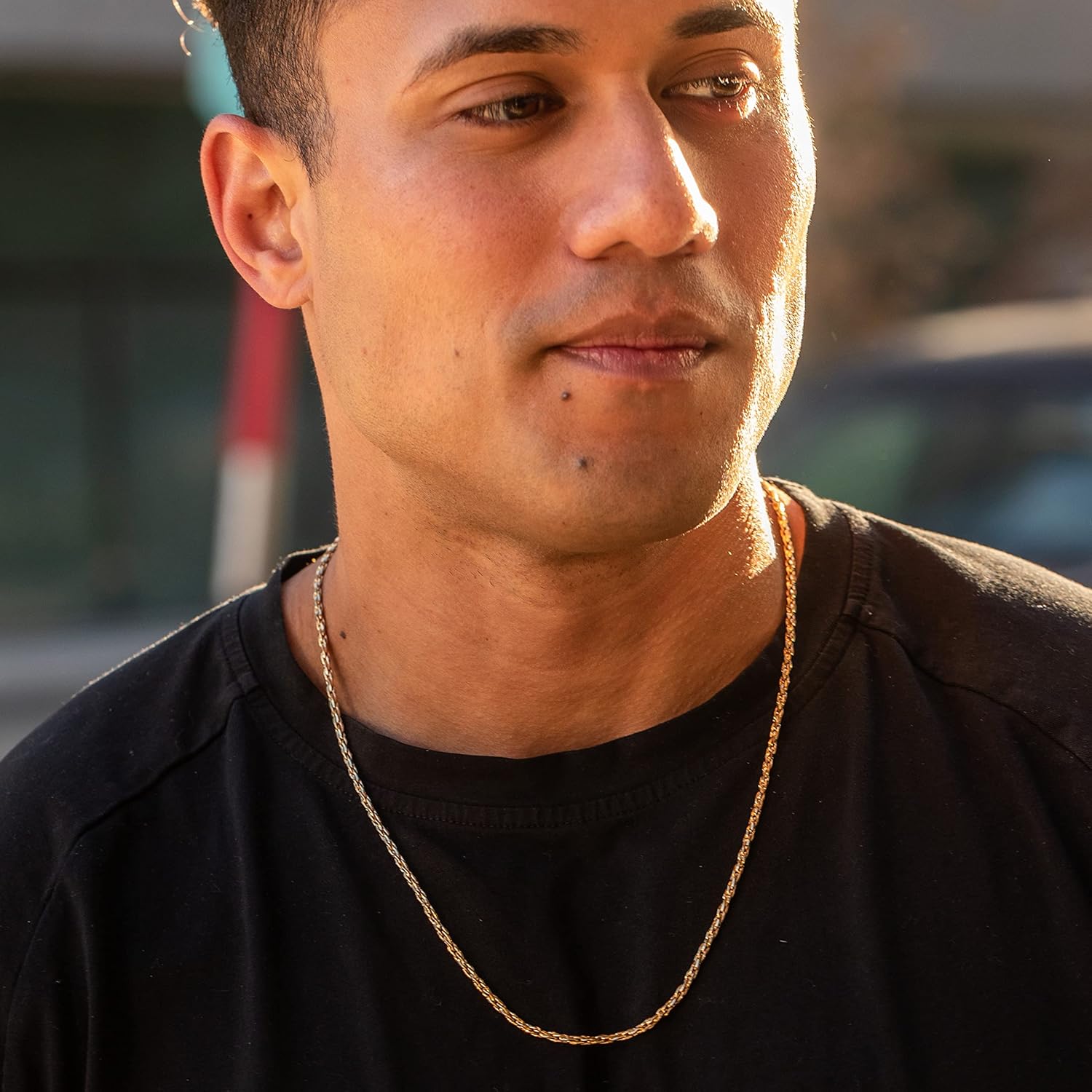 LIFETIME JEWELRY Twister Weave Chain Necklace for Women & Men 24k Real Gold Plated (2mm & 3mm) - Image 9