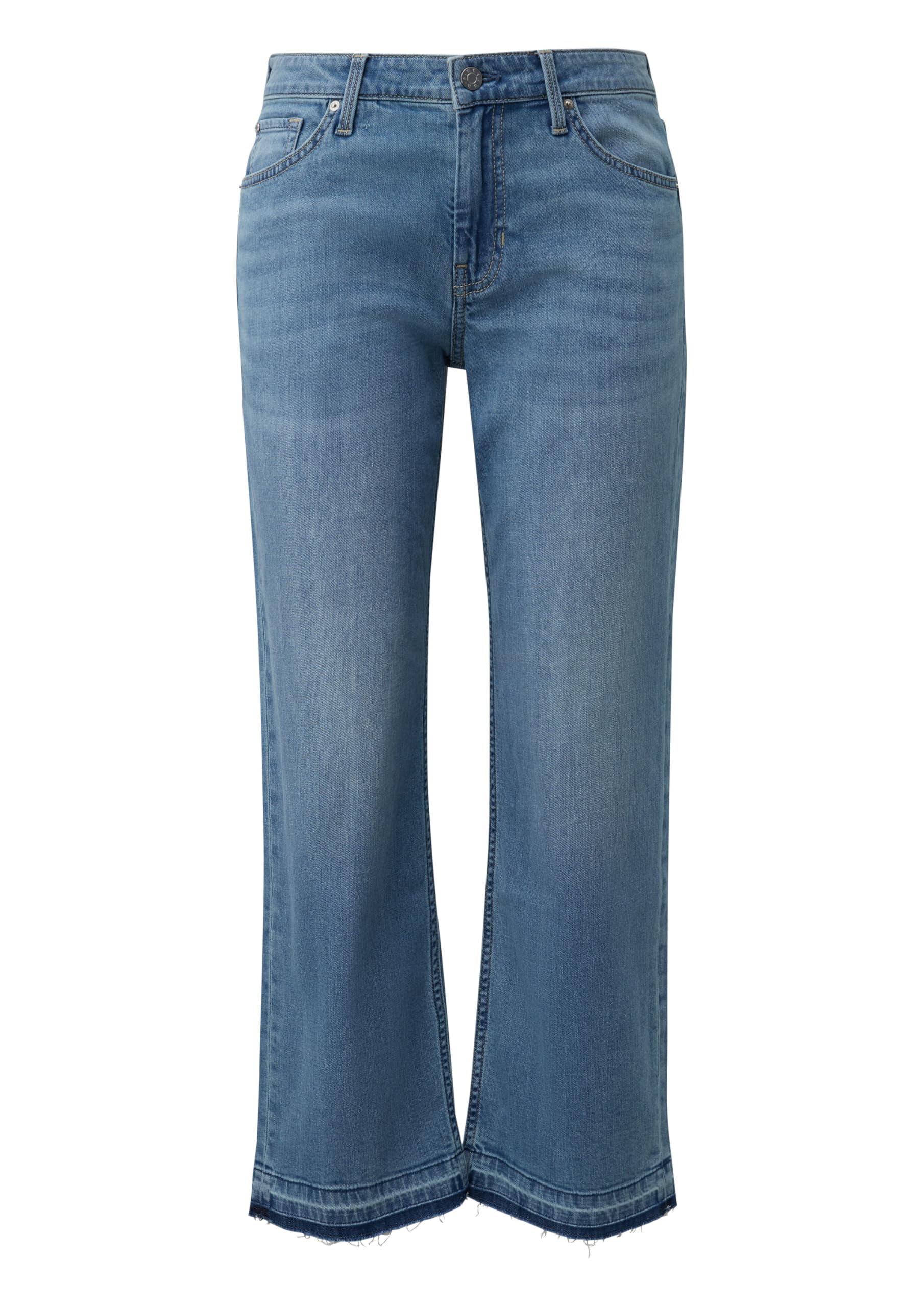 s.Oliver Cropped Jeans Karolin: Regular Fit/Mid Rise/Straight Leg/offener Saum