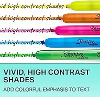 Vista 6 de Sharpie Resaltadores retráctiles, punta biselada, amarillo fluorescente, 12