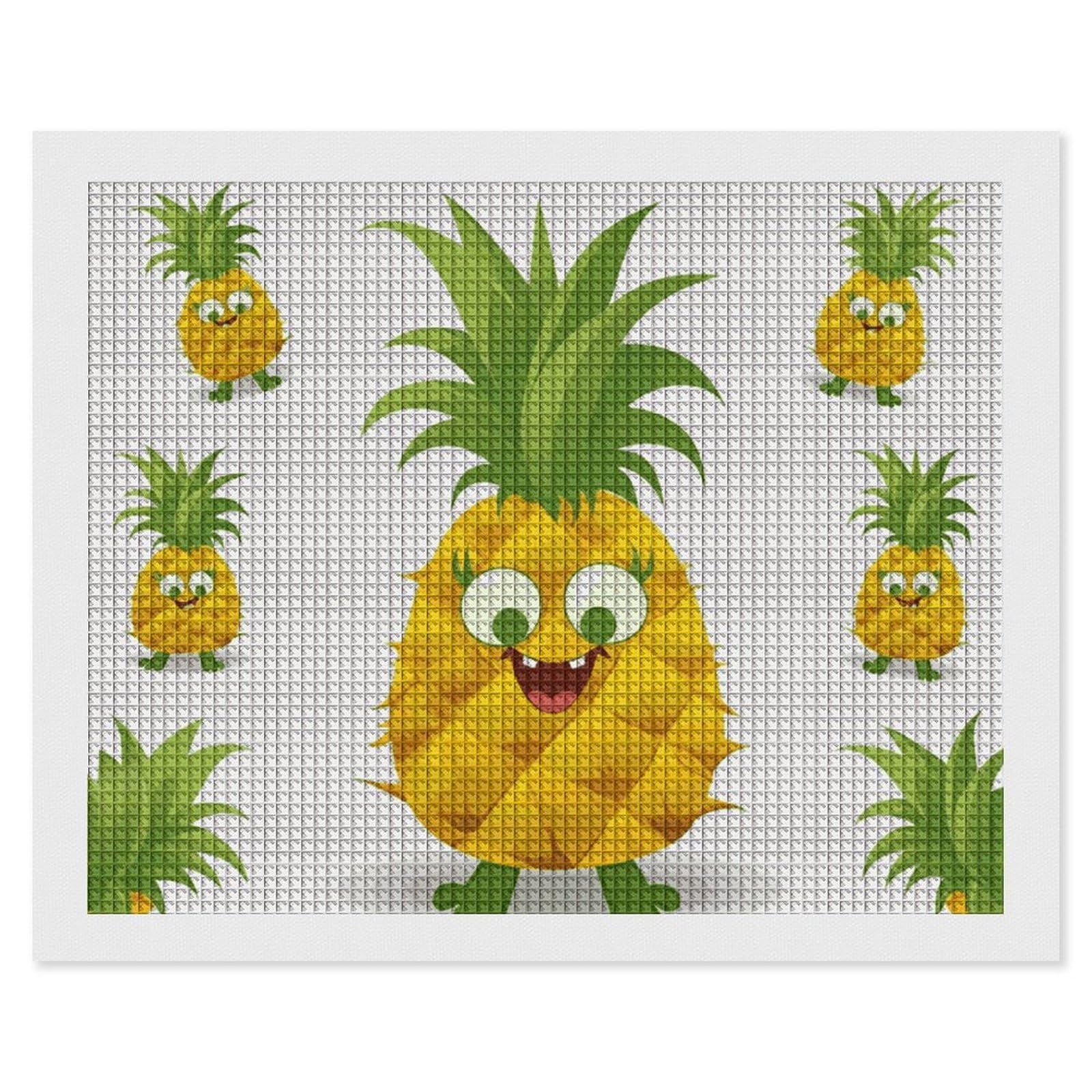 NONHAI Diamond Painting Kits for Adults - DIY Diamond Art Kits for Beginners - Full 5D Paint Drill Diamond Dots Paintings- Pineapple Diamonds Pictures Gem Art and Craft Wall Decor 16"x20"