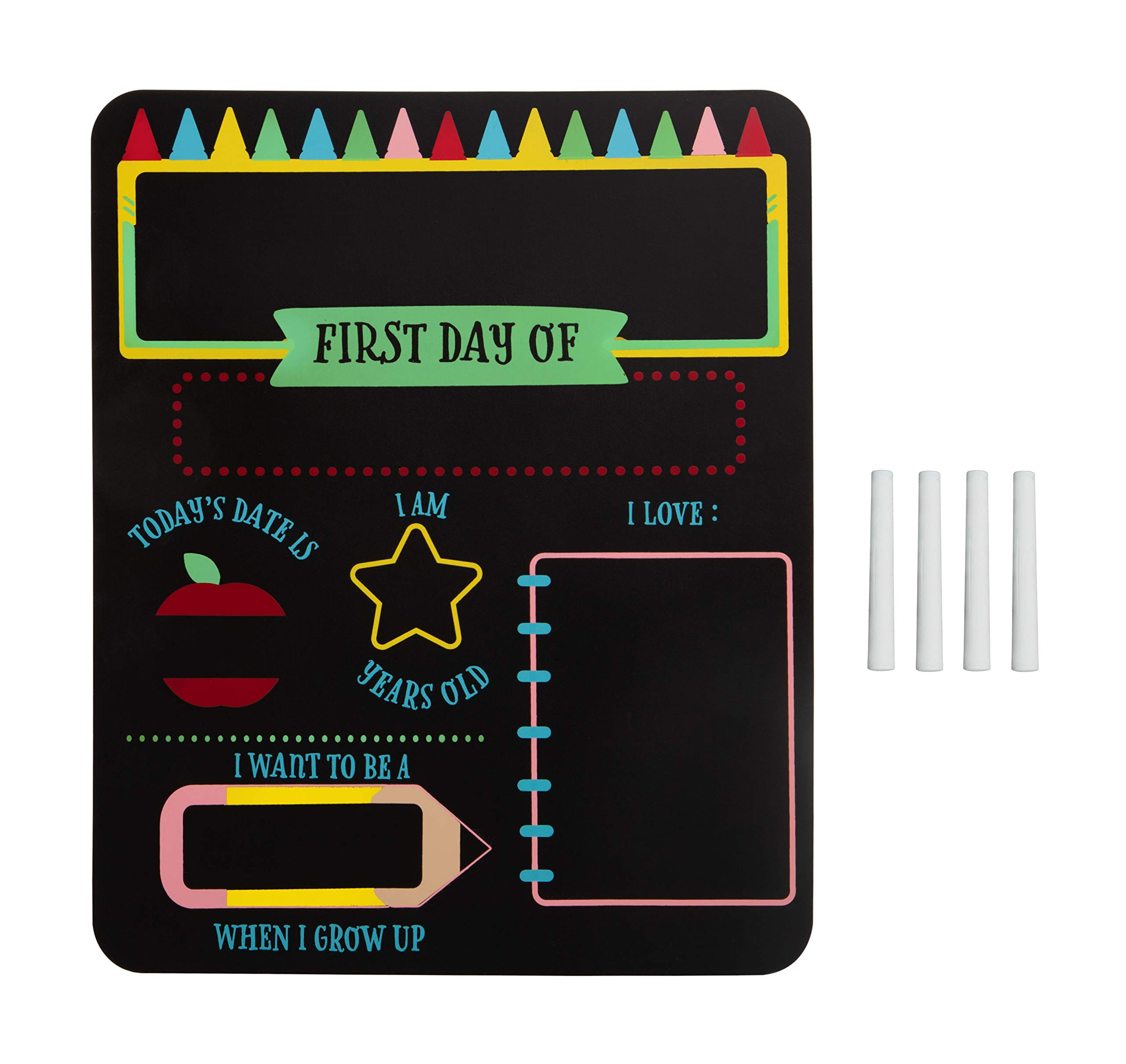 Pearhead First and Last Day of School Reversible Chalkboard, Reusable ...