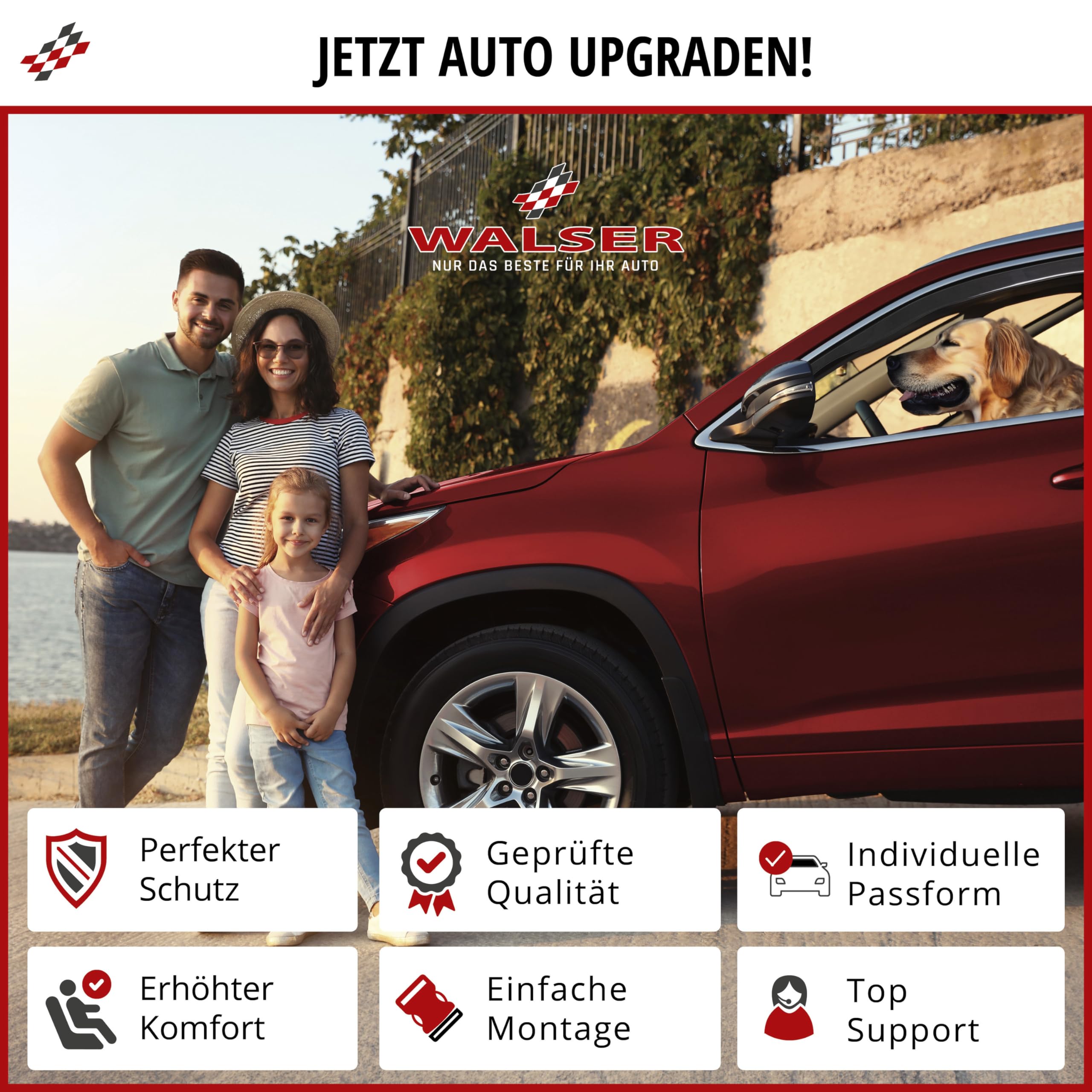 Walser Auto Windabweiser für Suzuki Jimny 07/2018-Heute, Regenabweiser Set 2 STK.