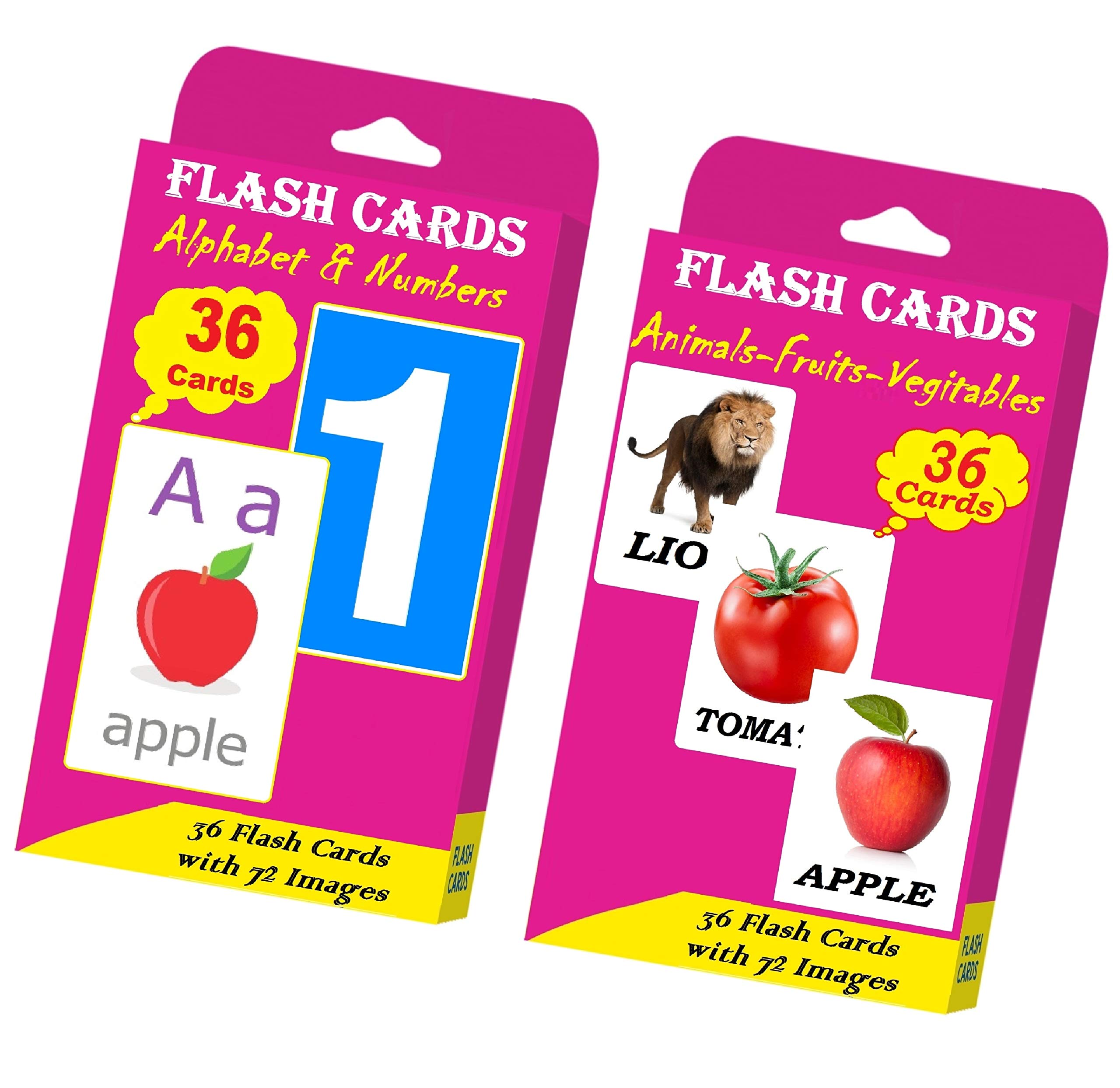 Buy Flash Cards for Kids | 64 Flash Cards & 128 Images - Early Learning ...