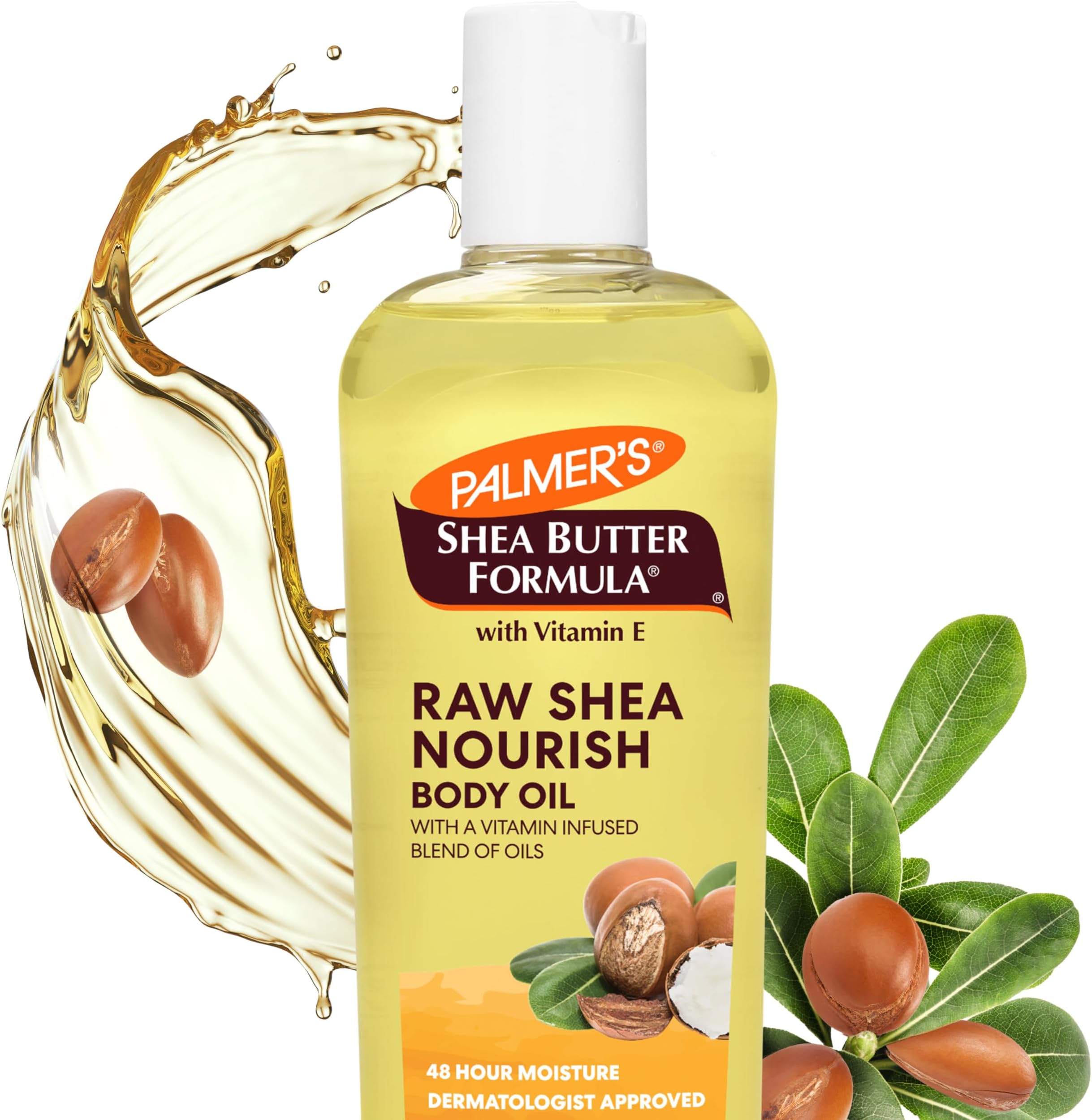 Shea Formula Raw Shea Body Oil with Vitamin E, Deep Body Moisturizer to Soothe & Nourish Dry, Sensitive & Eczema-Prone Skin, 8.5 oz