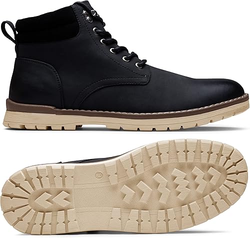 Miniatura 2 de Vostey - Botas tobilleras con cordones (Chukka), de senderismo, impermeables y estilo informal para hombre