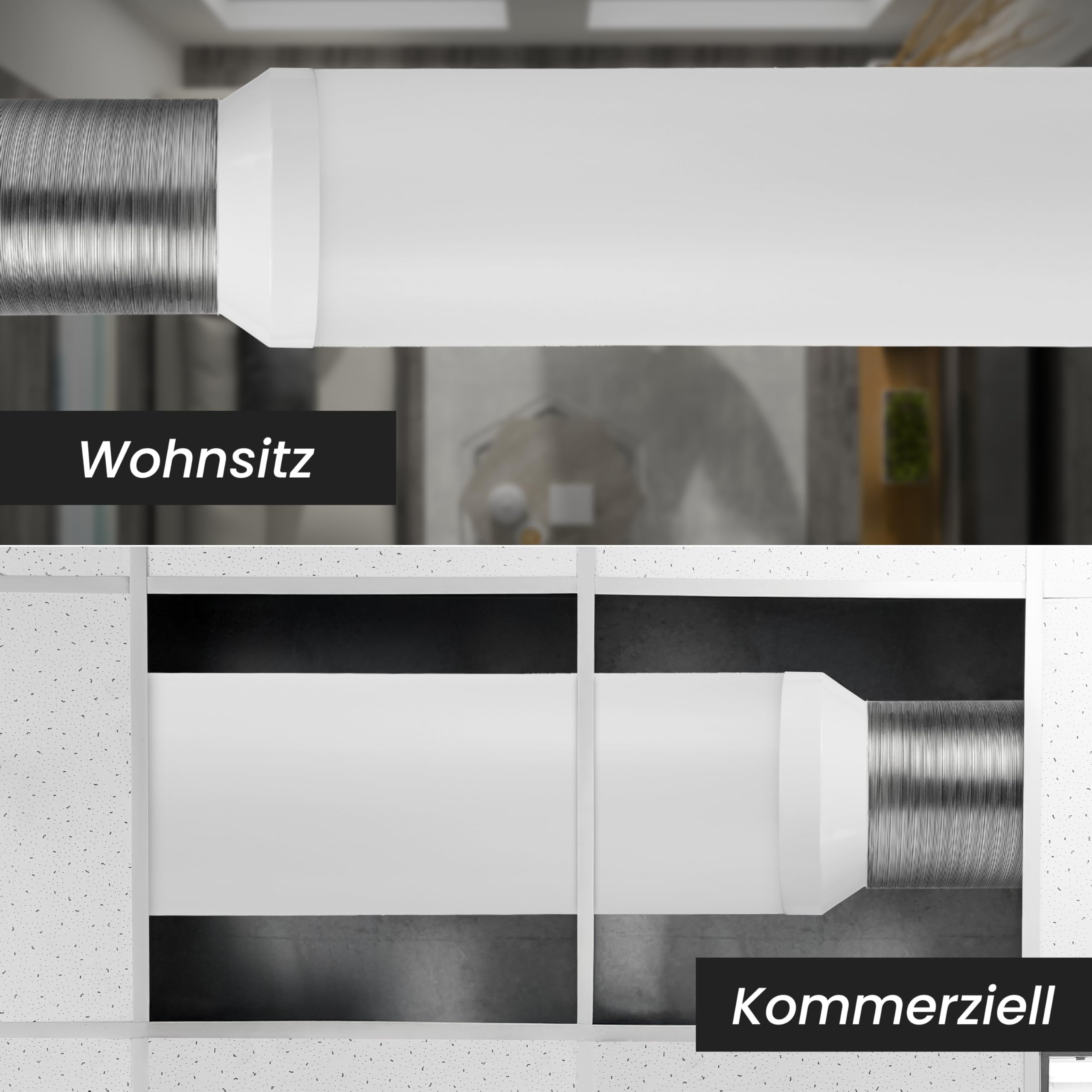 Repa Market Riduttore per canale da 150 a 125 mm, in plastica ABS, connettore per aria di scarico HVAC, climatizzatore, sistemi di ventilazione – tubo in PVC, tubo di condizionamento/tubo di scarico