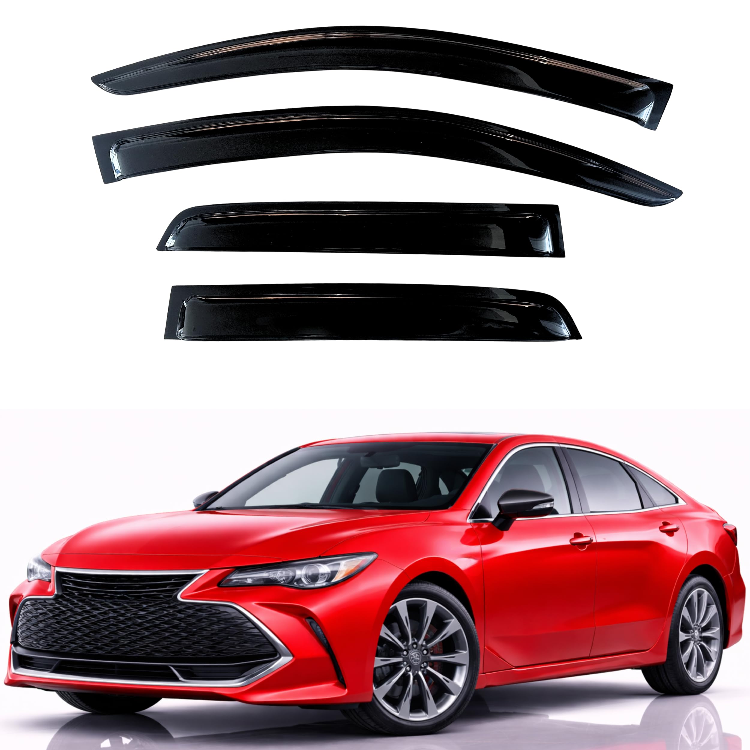 KPY Rain Guards Fit for 2019-2022 Toyota Avalon, Out-Channel Window Visors Vent Wind Deflectors 4PC, Car Accessories for 19-22 Avalon
