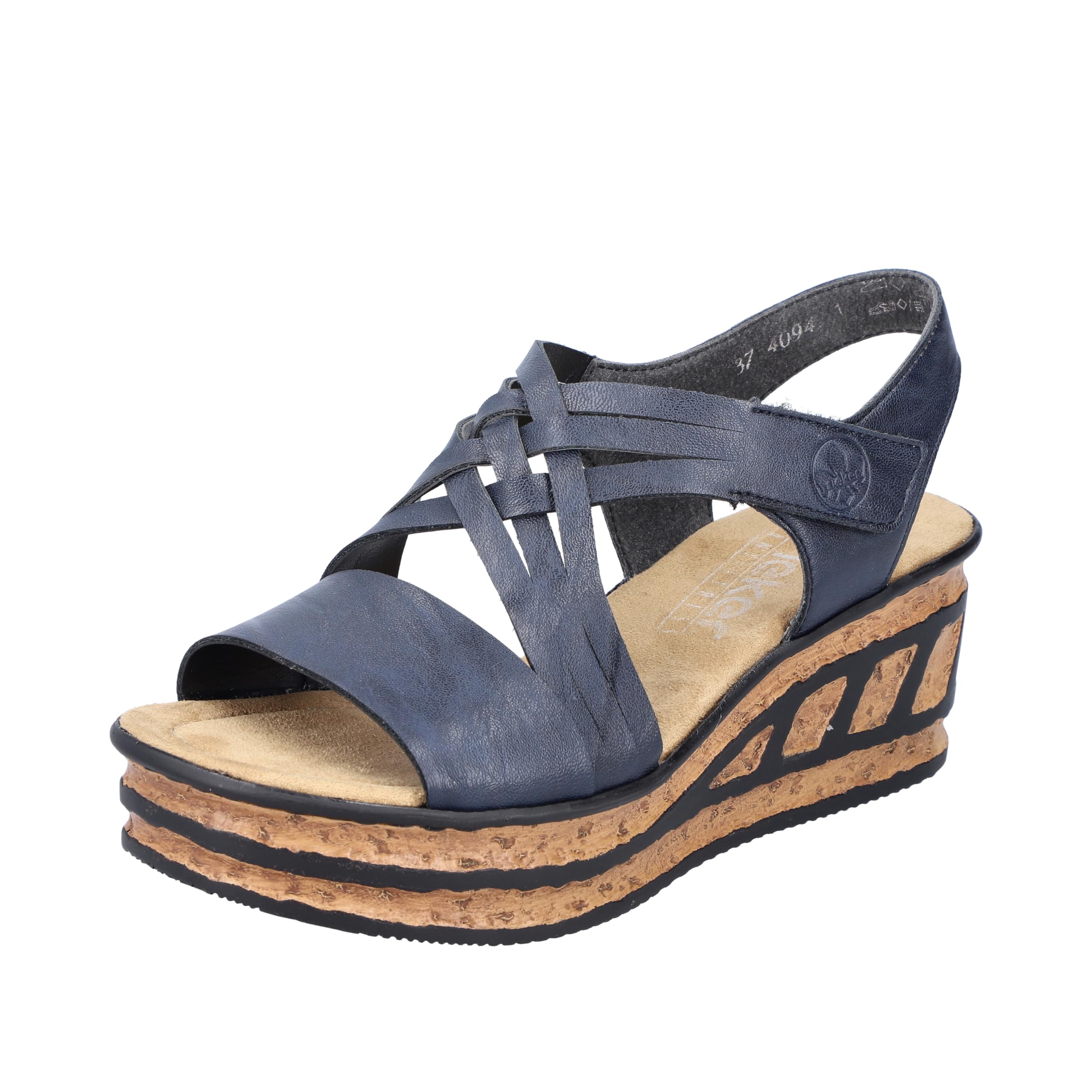 Rieker Women's 68179 Sandals, blue, 6.5 UK