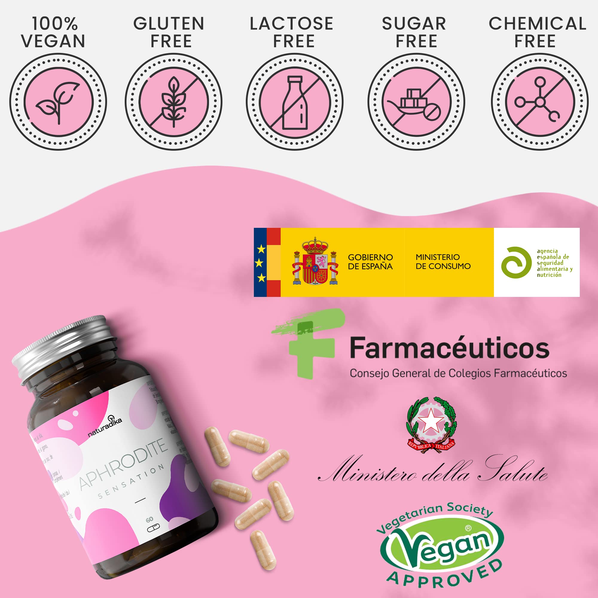 APHRODITE SENSATION | Fórmula ESPECÍFICA para MUJER con acción SENSIPOWER, ENER-UP y NOSTRESS | Con Maca Andina, Tribulus Terrestris y Ashwagandha | Formulación femenina ideal para el cansancio