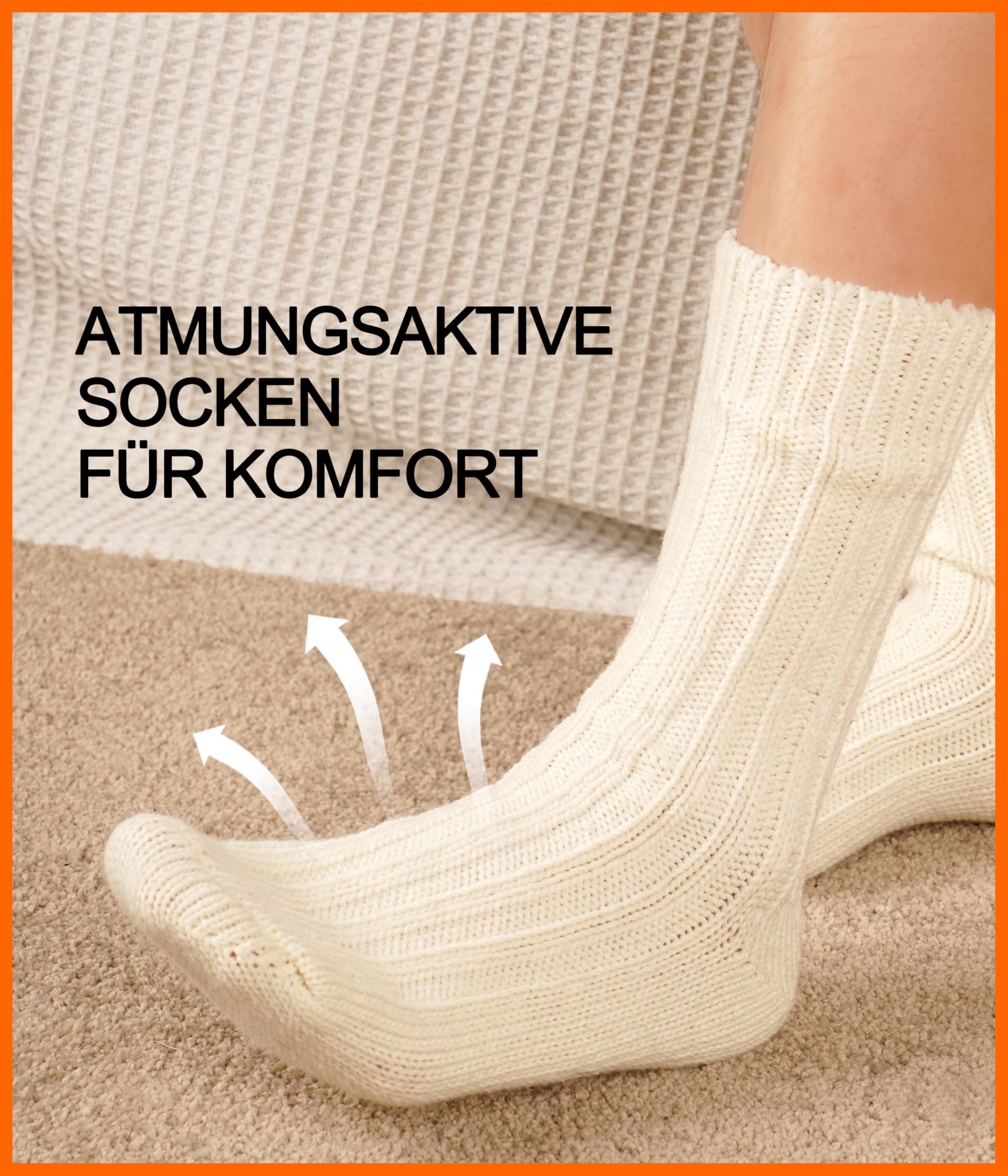 YESWEL Calcetines de Alpaca para Hombre y Mujer Termicos Transpirables Extra Cálidos Lana Gruesa Antideslizantes Invierno