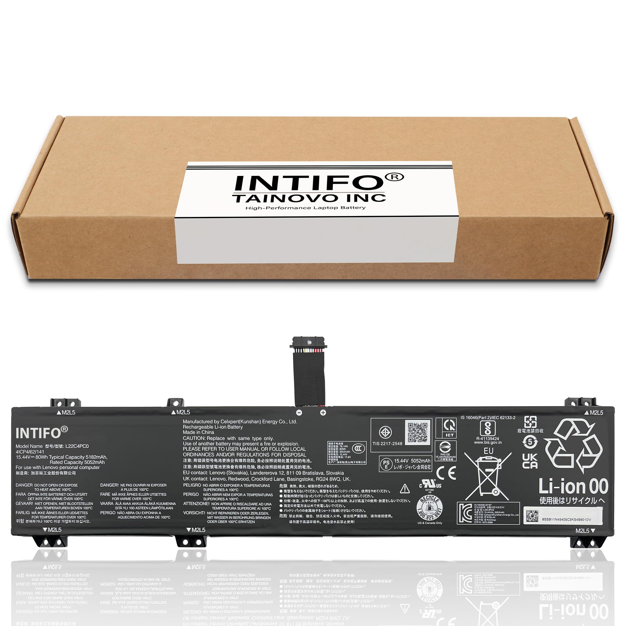Amazon.com: INTIFO 80Wh L22C4PC0 Laptop Battery Compatible with