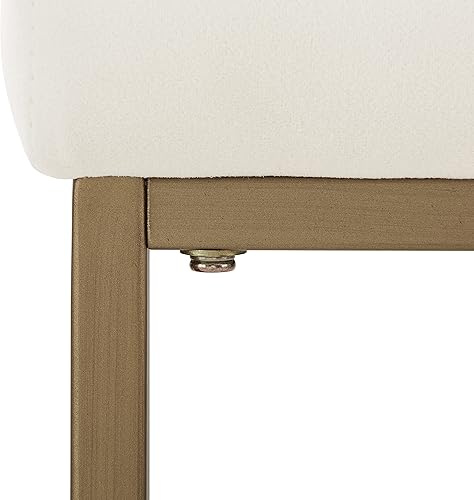 Vista 5 de Crosley Furniture Harlowe - Juego de 2 taburetes tapizados, color crema y dorado