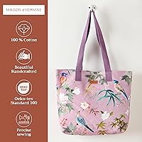 Vista 114 de Maison d' Hermine Bolsa de lona para mujer, bolsa de lona de algodón reutilizable para el hombro, bolsas de comestibles a granel con asa para 01