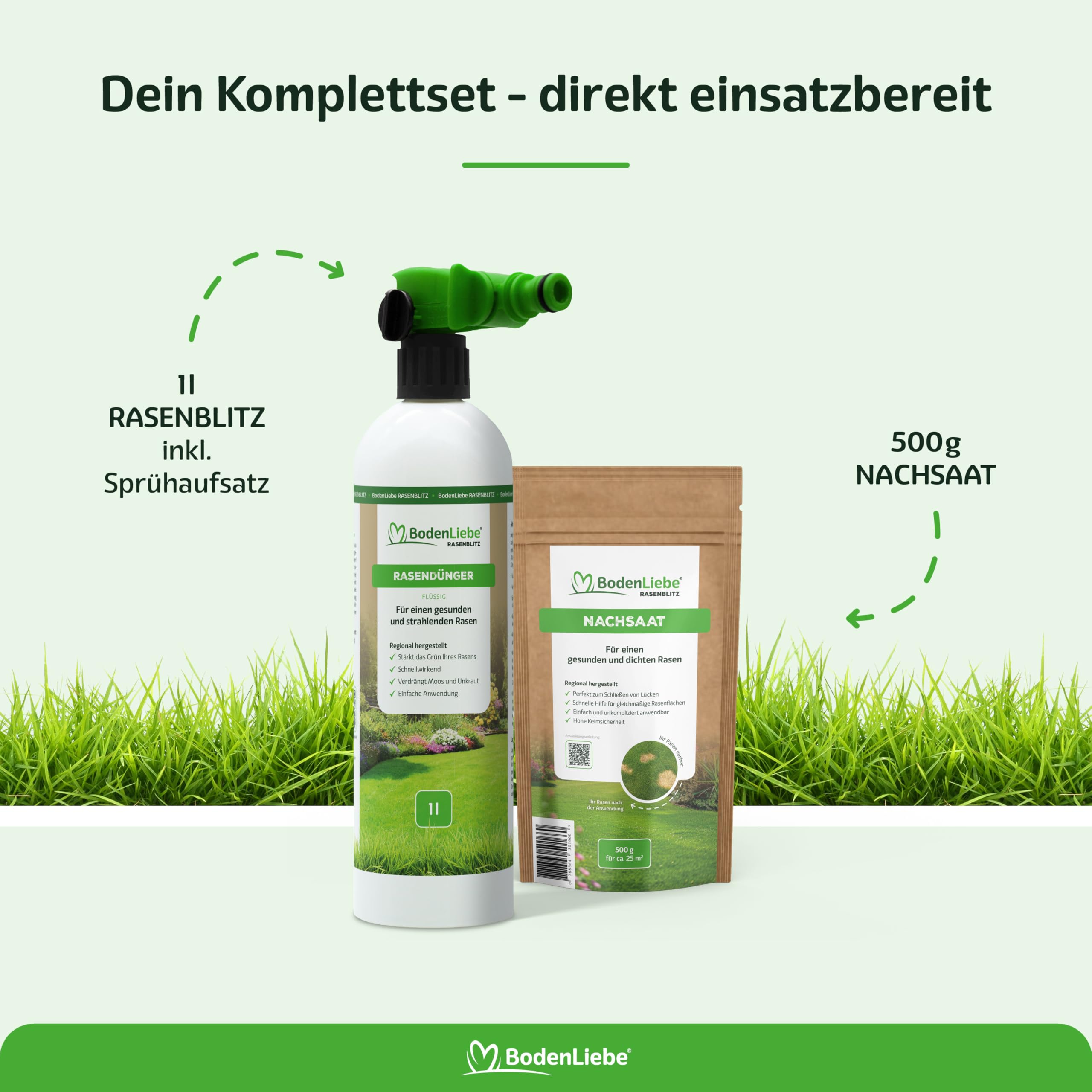Rasenretter Set RASENBLITZ 1 L Flüssigdünger
