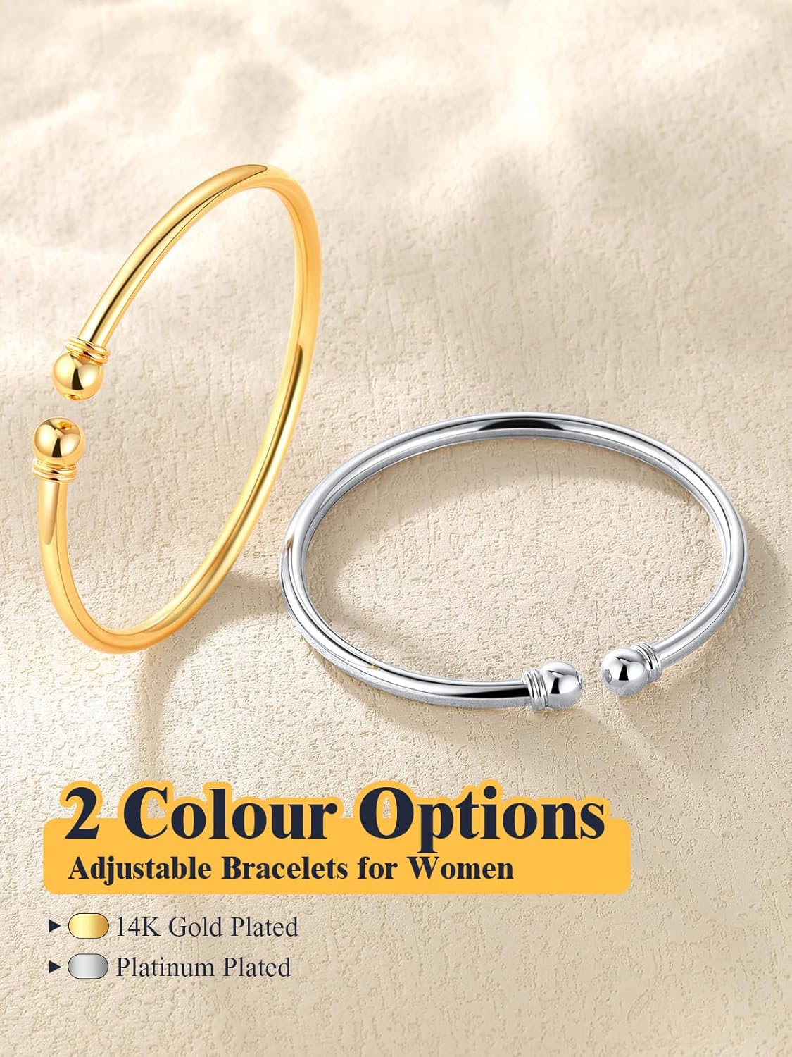 U7 Unisex Simple Cuff Bracelet 18K Real Gold Platinum Plated Fine Bracelets Fashion Jewelry Open Bangle Cuff Bracelets, Twisted or Heart Style