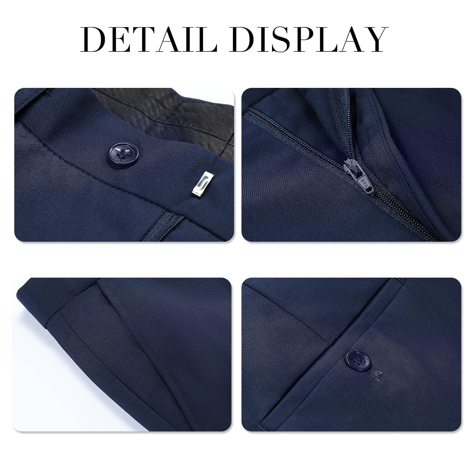 YFFUSHI Abito Uomo 2 Pezzi Regular Fit Doppiopetto Revers a Punta per Matrimonio Affari Giacca Pantaloni