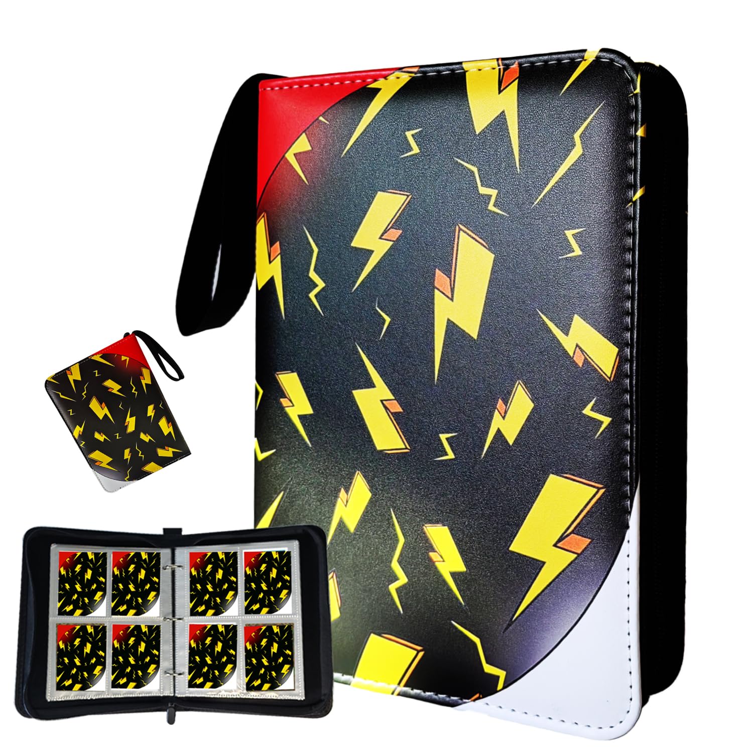 Amazon.com: Premium Card Binder 4 Pocket, 3-Ring Zipper 400 Pockets Card  Holder Book with 50 Removable Sleeves，Card Collection Storage Album for  Trading Cards, MTG, TCG, Yugioh Cards : Toys & Games