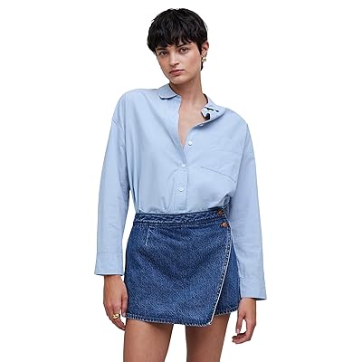 Madewell Wrap Micro Mini Skirt In Haworth Wash Women
