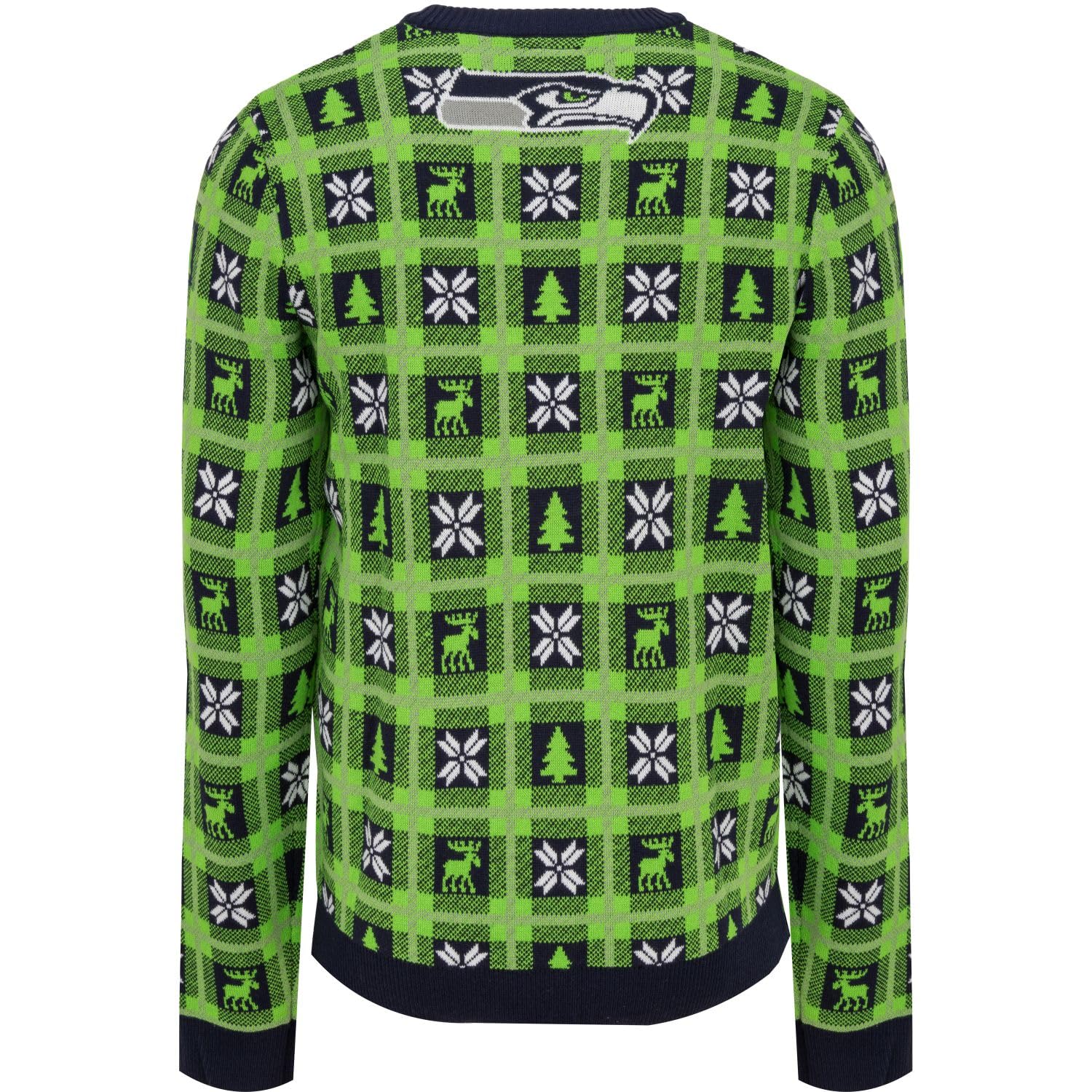 FOCO NFL Ugly Sweater Xmas Strick Pullover - Seattle Seahawks