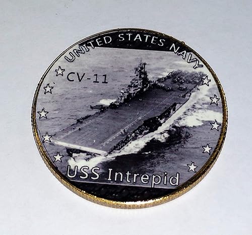 Moneda de honor del desafío militar USS Intrepid CV-11 de la Armada