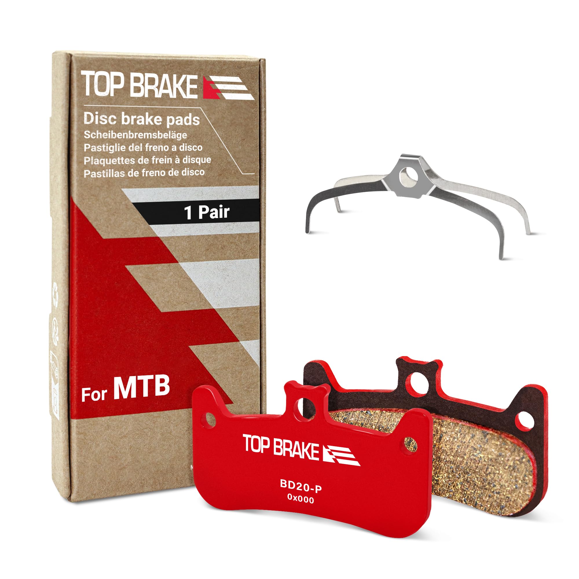 TOP BRAKE Pastiglie freno a disco compatibili con Formula Cura 4 | MTB/eMTB/Downhill/Trail/All Mountain/Enduro Race/Ciclismo
