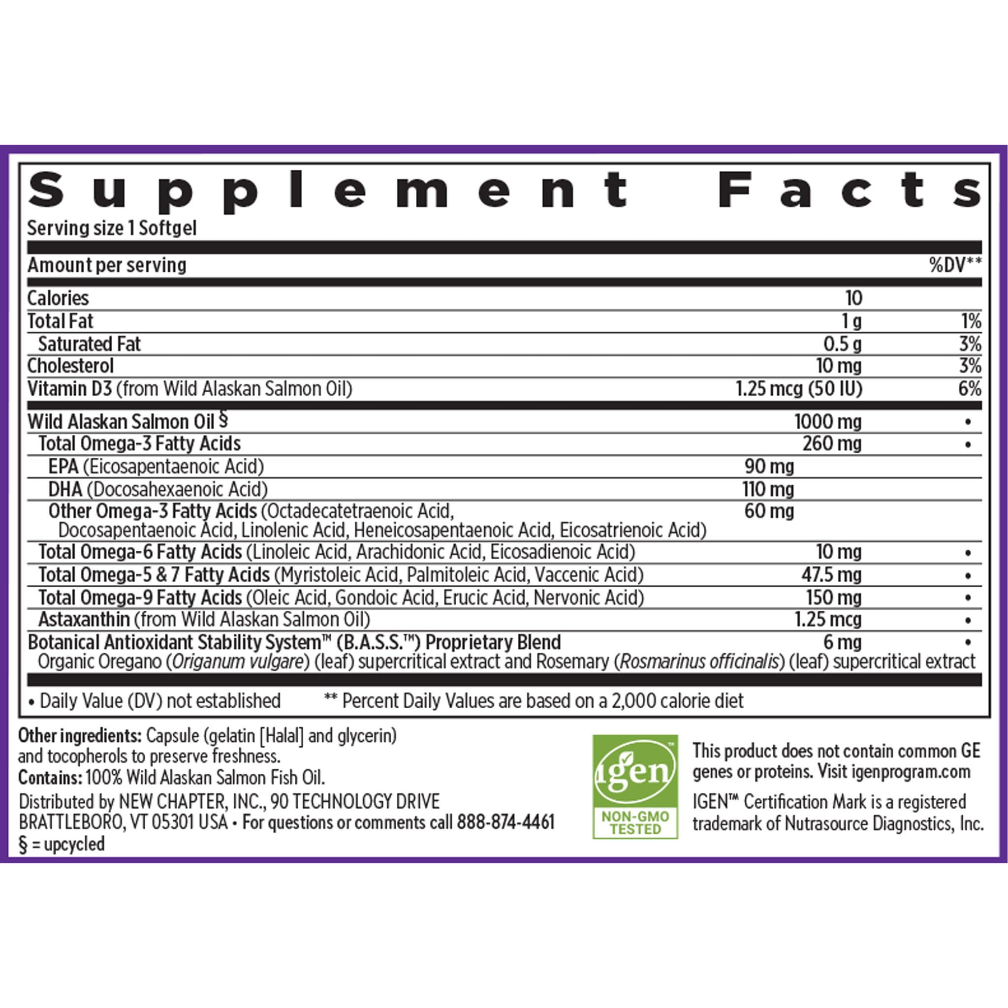 New Chapter Omega-3 Complex Fish Oil Supplement, 30 Count — Amazon image 6