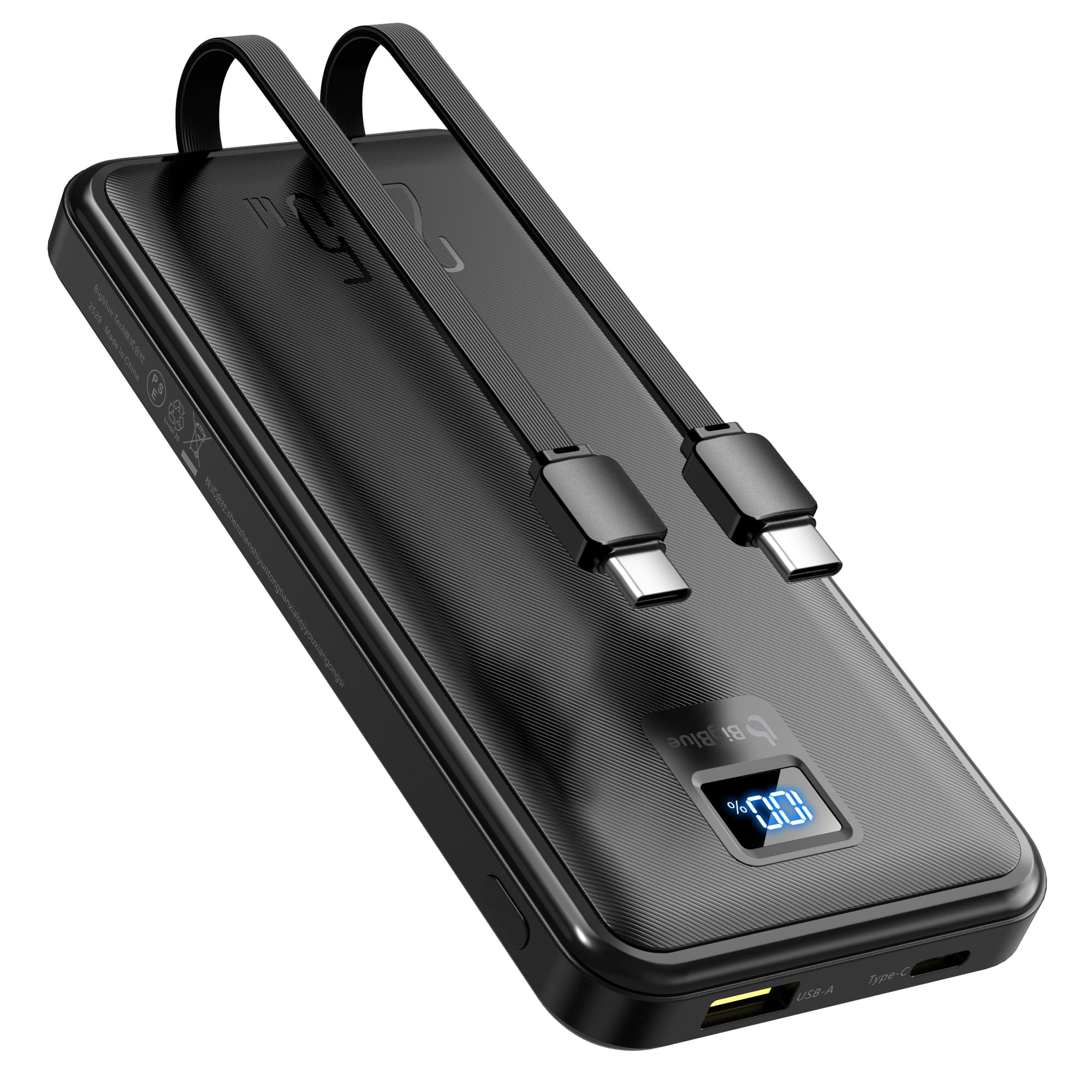 Amazon | BigBlue 【 全固体 】 モバイルバッテリー 燃えない 10000mAh