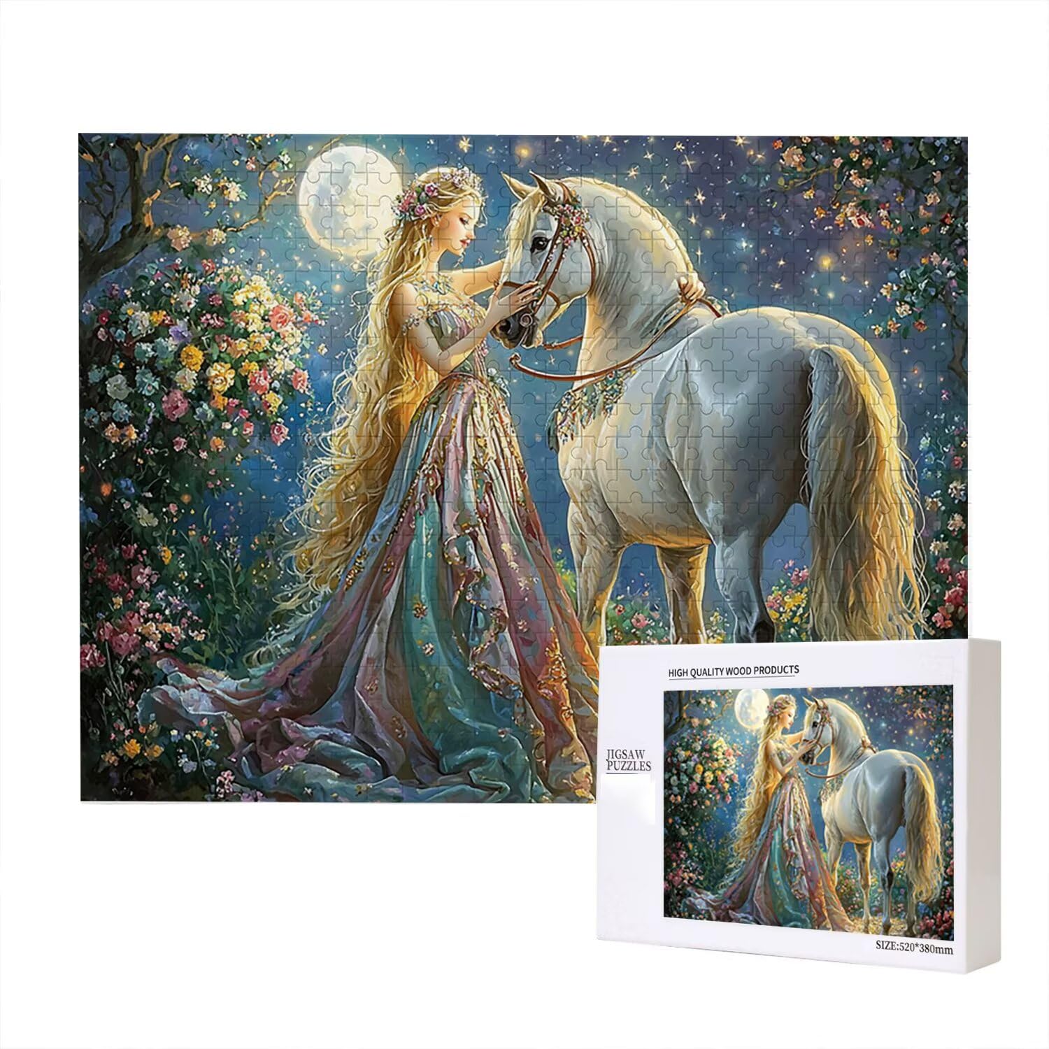 Jigsaw Puzzle, 4000 Pezzi Puzzle Classici, DonnaPuzzle Rilassamento Intelligence, Mpossibile Difficile Puzzle Impegnativo per Adulti Puzzle Gioco Familiare, Regalo per Amore Amico Cavallo fr0-634