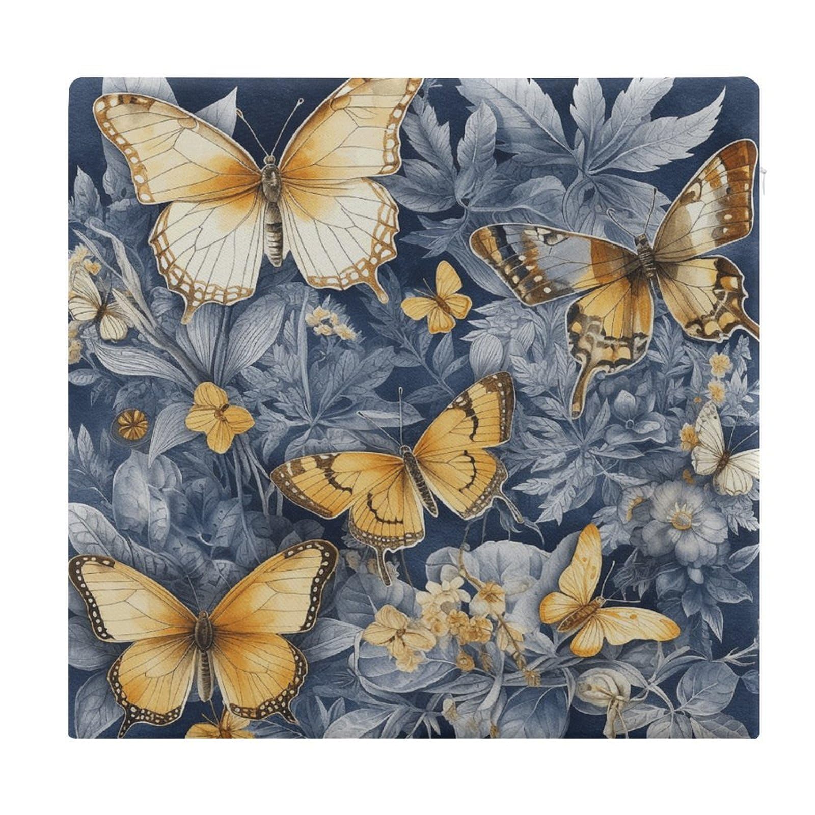 Adfgyerh Style Several Species Of Butterflies Cushions Memory Foam For Adults, Seat Cushion Chair Pads Soft, Square Pillows For Dining, Kitchen, Office, Patio Chairs