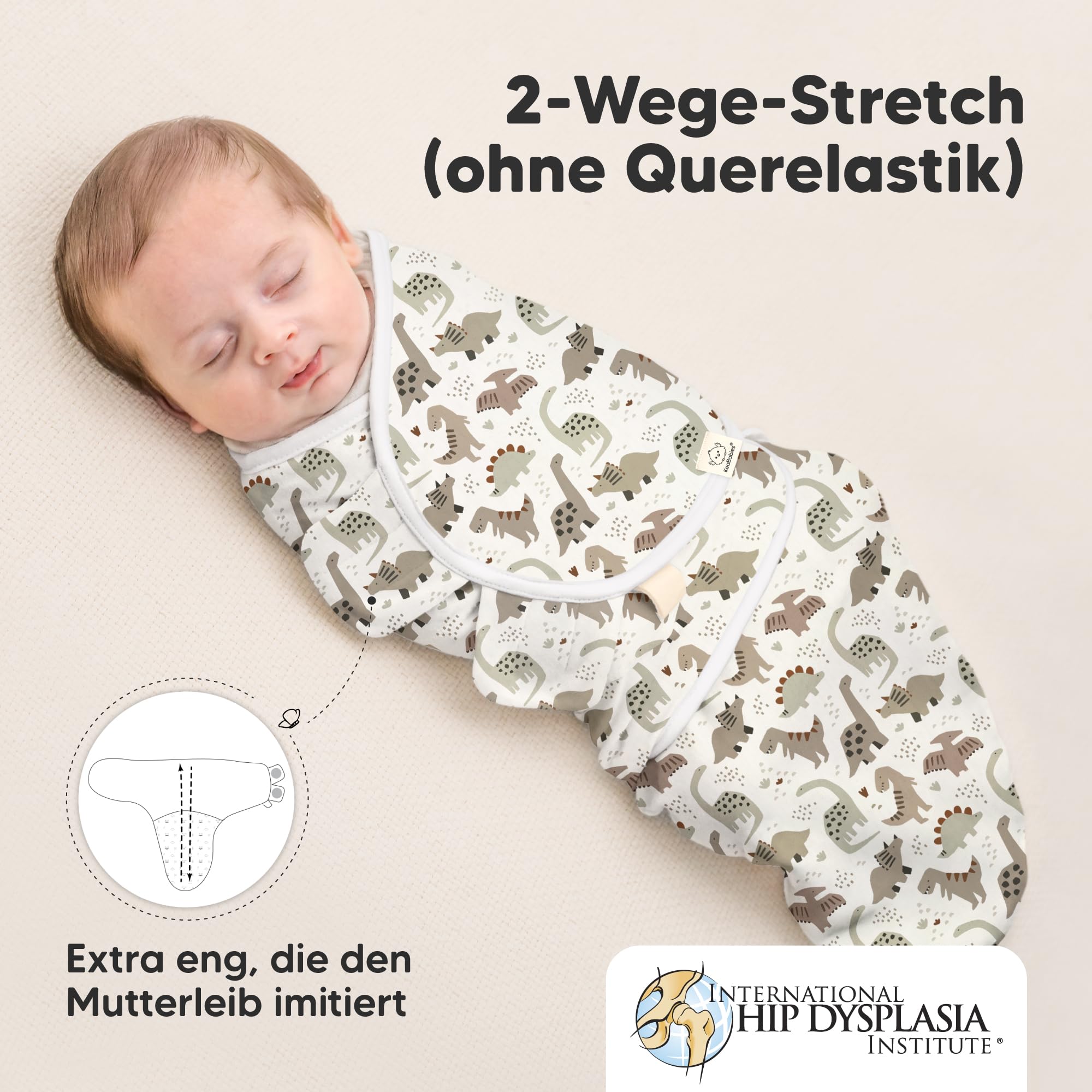 3-Pack Bio Swaddle Schlafsack Baby - Pucksack Baby 0-3 monate für Neugeborene, Weich und Gemütlich Pucktuch Säuglinge fur Mädchen, Jungen, Babyschlafsack Neugeborene, Atmungsaktiv (Dino Ridge) | Baby Mädchen Jungen Weiche Bio-Baumwolle Neugeborene Pucksac
