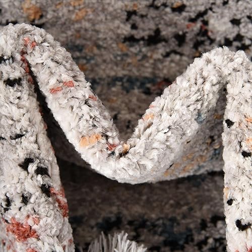 Miniatura 7 de Unique Loom Aramis Collection - Alfombra rectangular de 5 pies 3 pulgadas x 8 pies, color negro