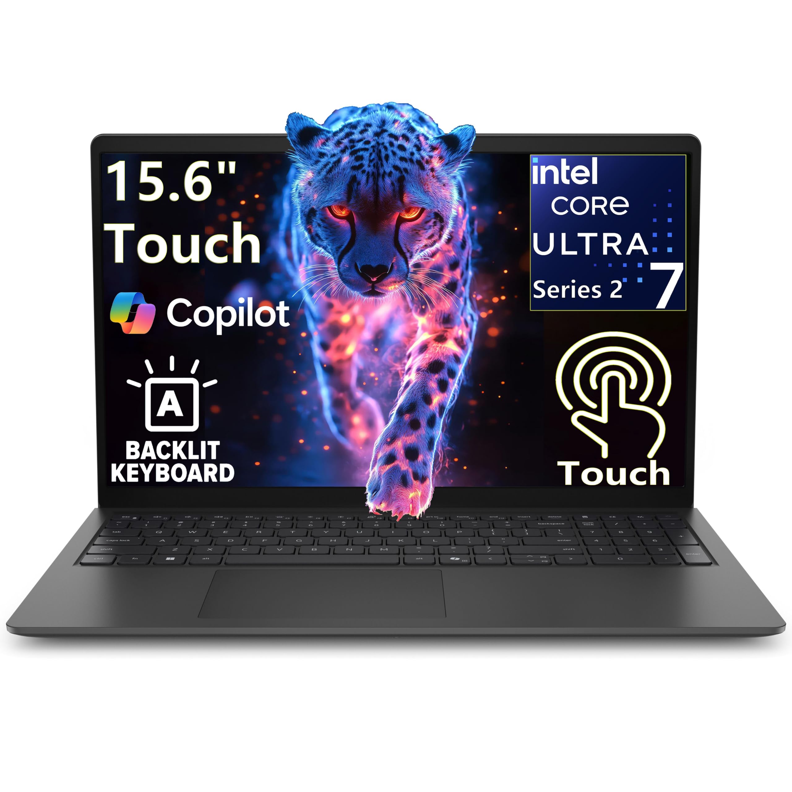 Dell 15 Touchscreen Laptop with Intel Ultra 7 255U, Long Battery Life